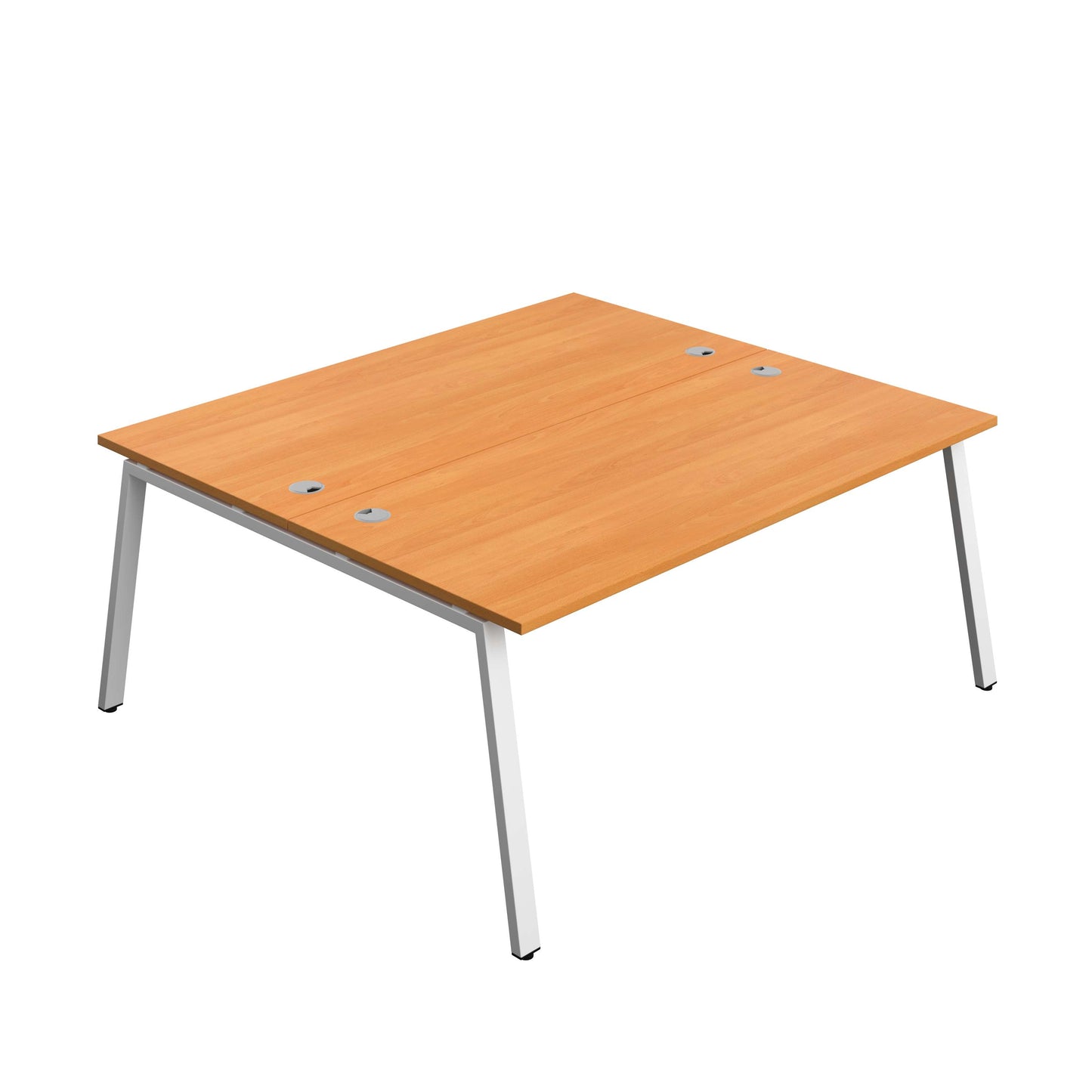 Synergy Bench with Cable Ports: 2 Person (FSC) : A-Frame Leg : 1800 | 800 | Beech/White