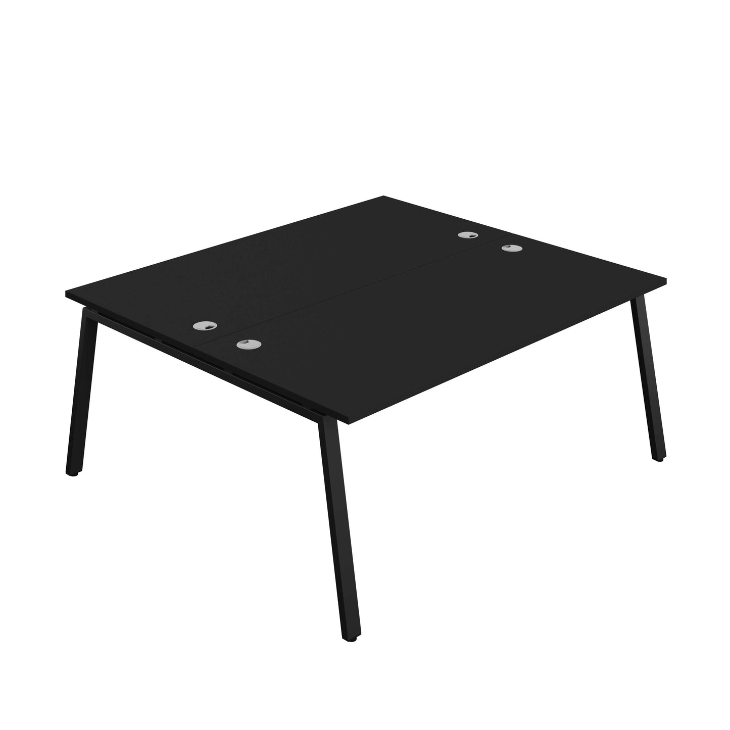 Synergy Bench with Cable Ports: 2 Person (FSC) : A-Frame Leg : 1800 | 800 | Black/Black