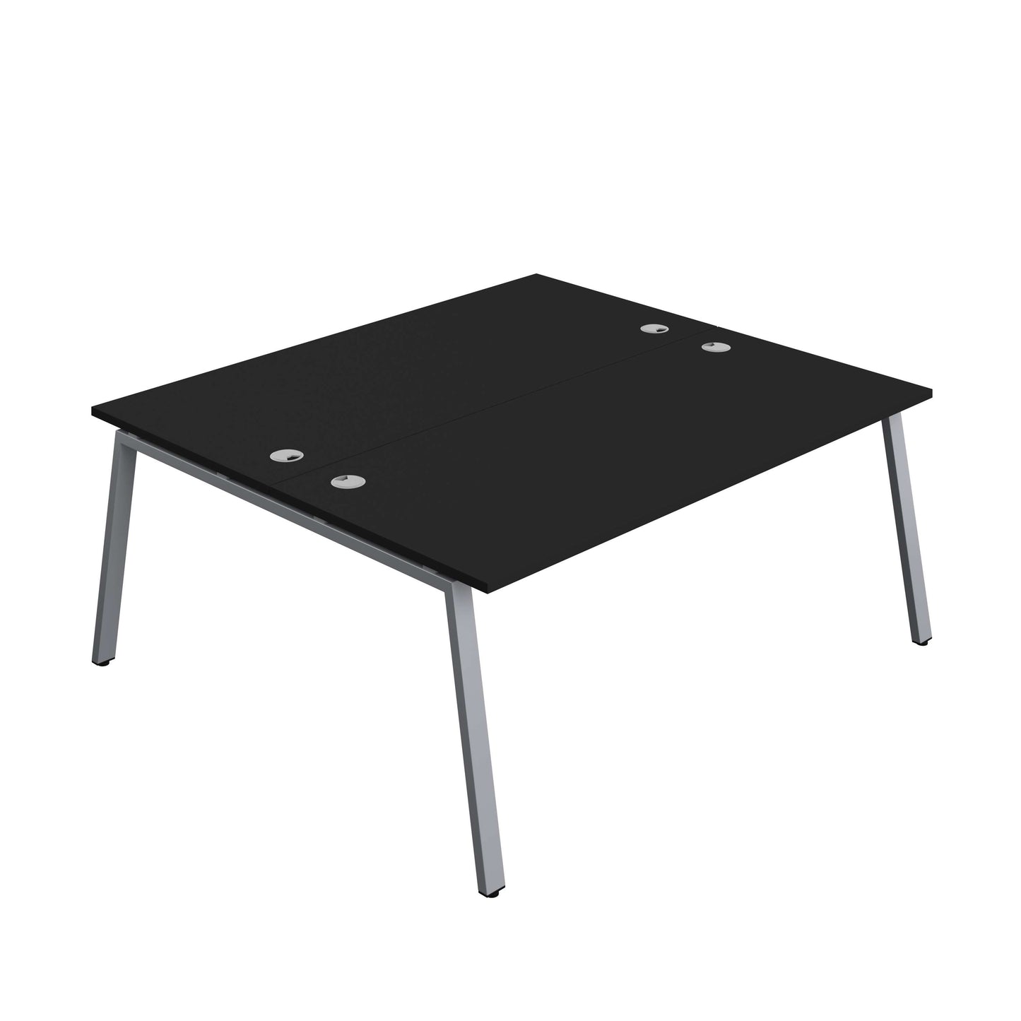 Synergy Bench with Cable Ports: 2 Person (FSC) : A-Frame Leg : 1800 | 800 | Black/Silver