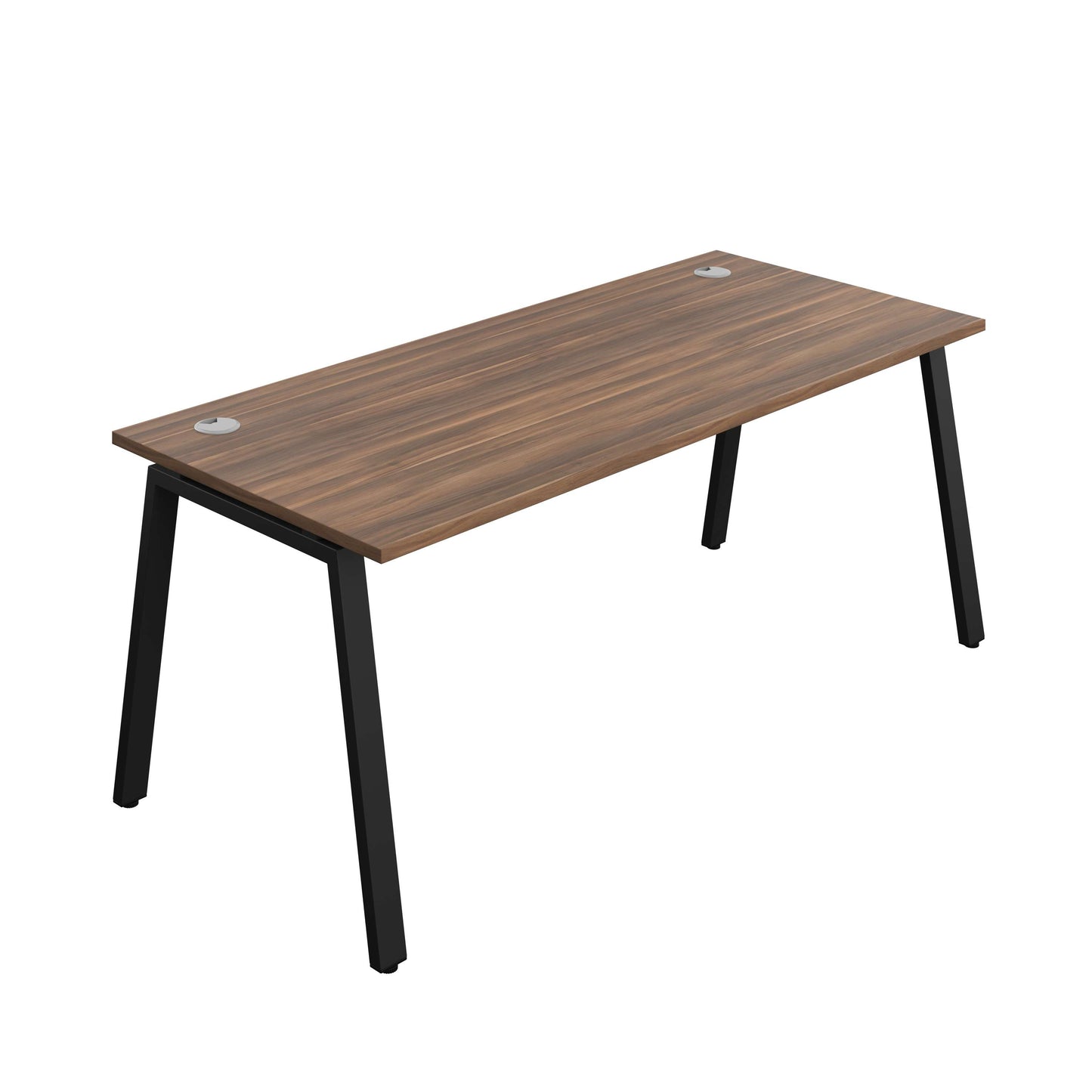Synergy Bench with Cable Ports: 1 Person (FSC) : A-Frame Leg : 1800 | 800 | Dark Walnut/Black