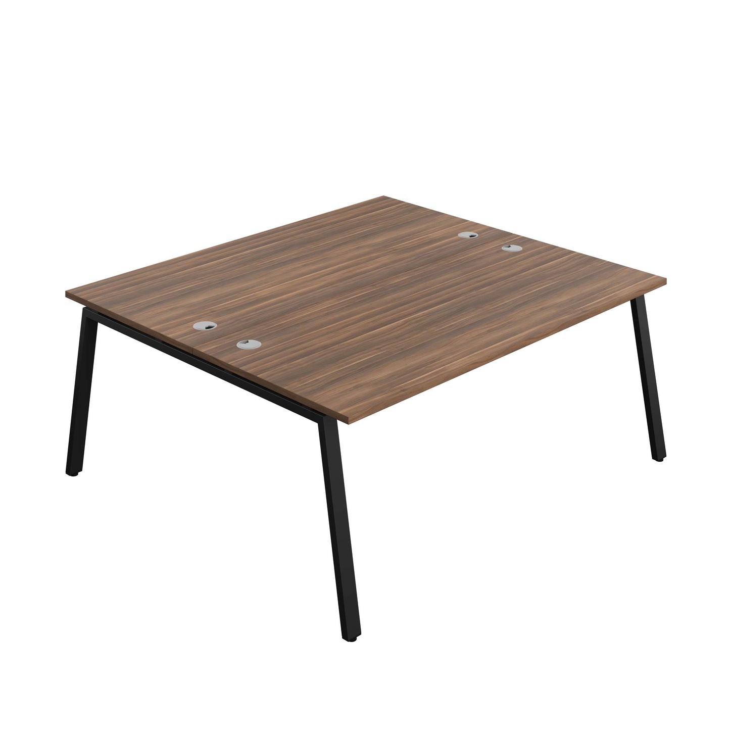 Synergy Bench with Cable Ports: 2 Person (FSC) : A-Frame Leg : 1800 | 800 | Dark Walnut/Black