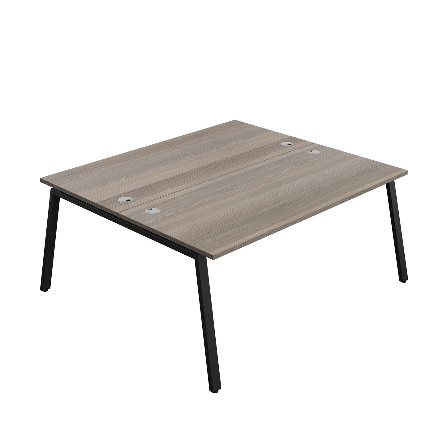 Synergy Bench with Cable Ports: 2 Person (FSC) : A-Frame Leg : 1800 | 800 | Grey Oak/Black