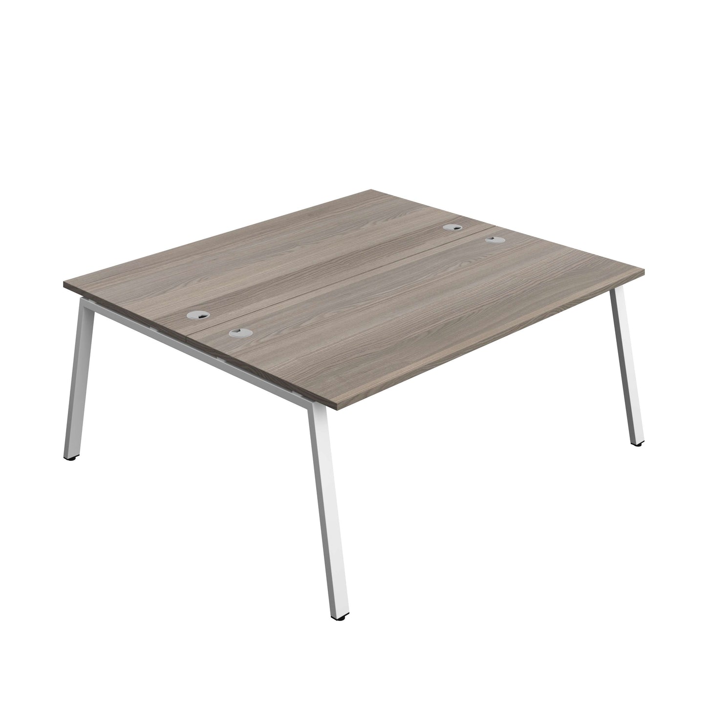 Synergy Bench with Cable Ports: 2 Person (FSC) : A-Frame Leg : 1800 | 800 | Grey Oak/White