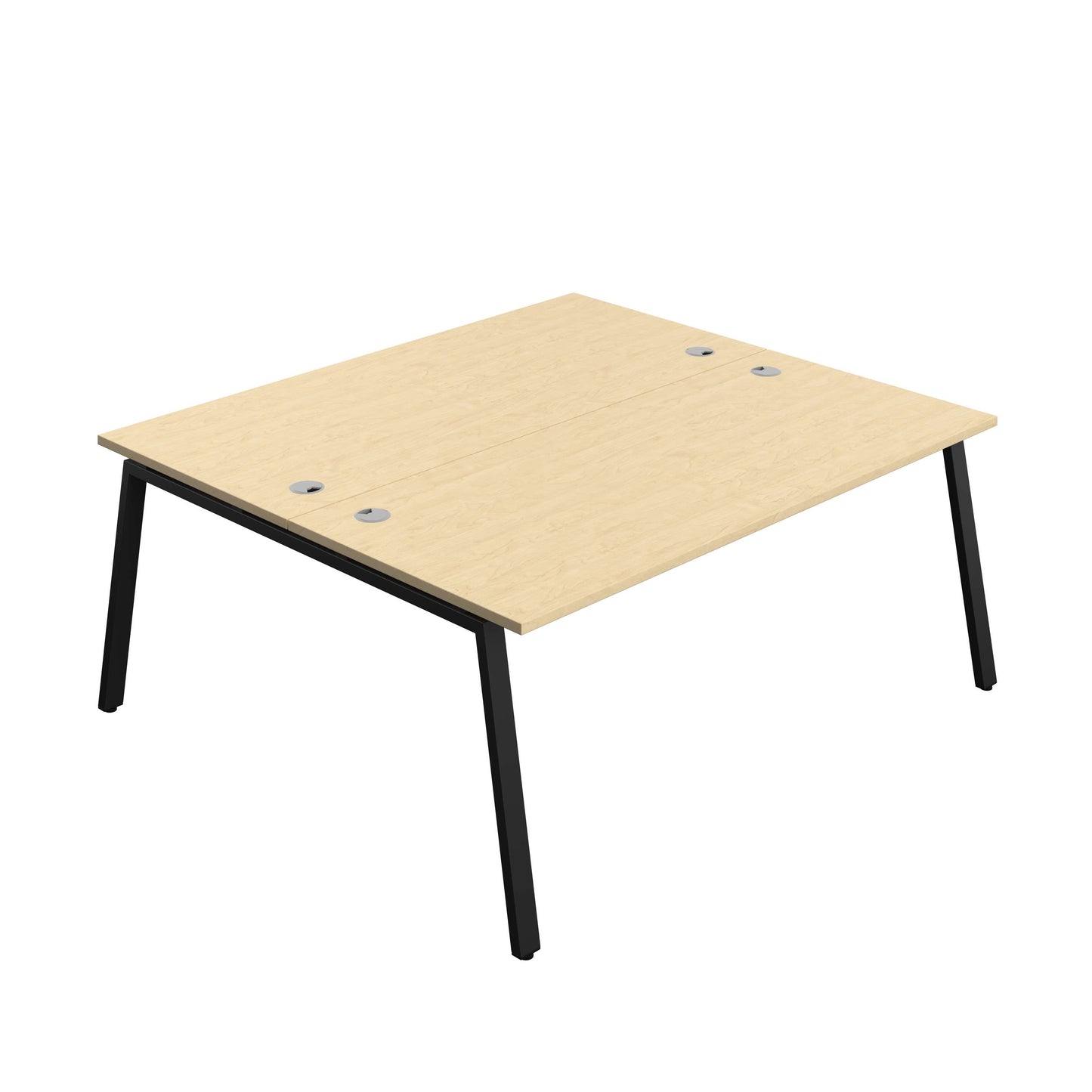 Synergy Bench with Cable Ports: 2 Person (FSC) : A-Frame Leg : 1800 | 800 | Maple/Black