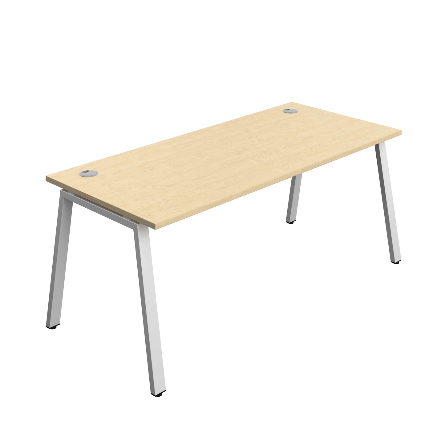 Synergy Bench with Cable Ports: 1 Person (FSC) : A-Frame Leg : 1800 | 800 | Maple/Silver