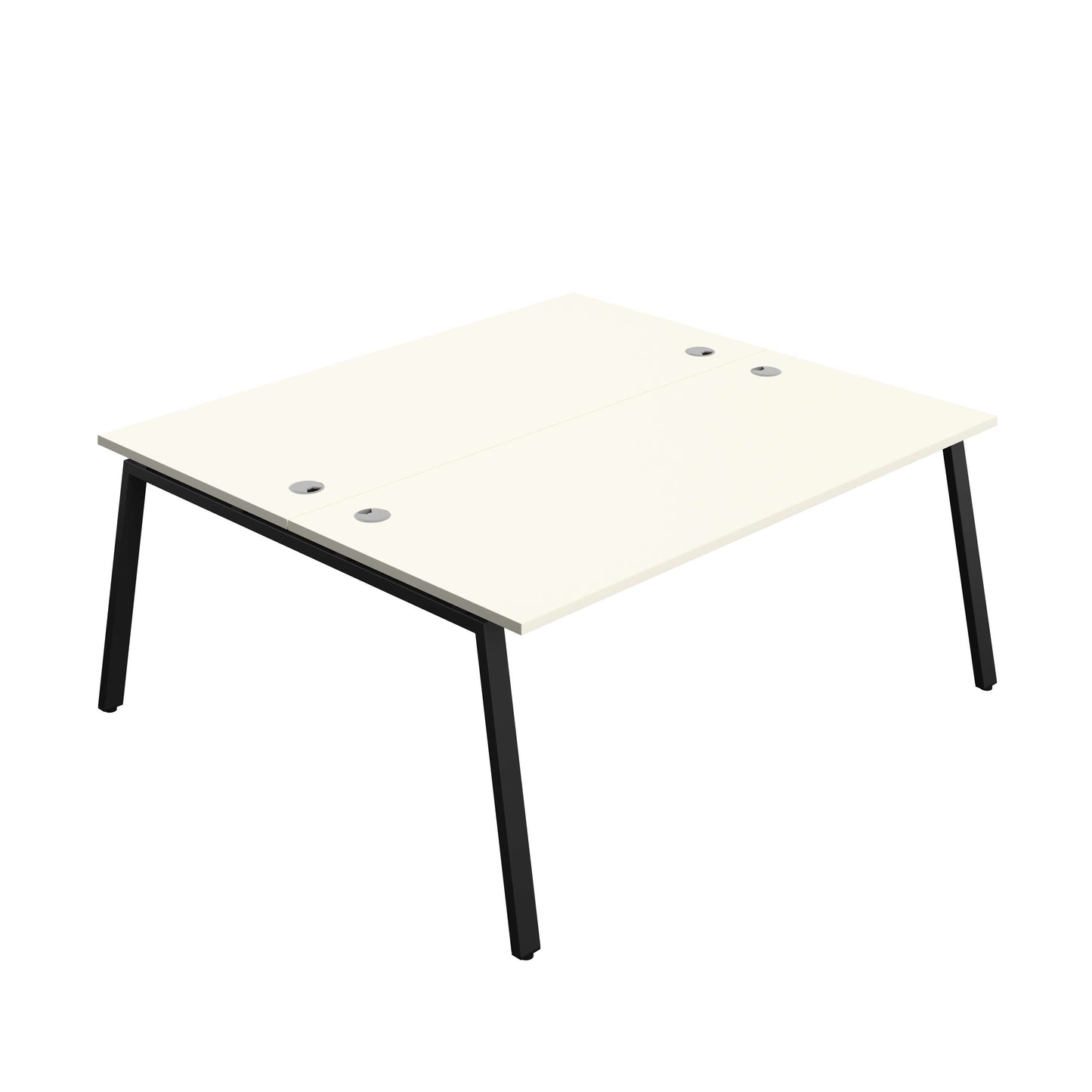 Synergy Bench with Cable Ports: 2 Person (FSC) : A-Frame Leg : 1800 | 800 | White/Black