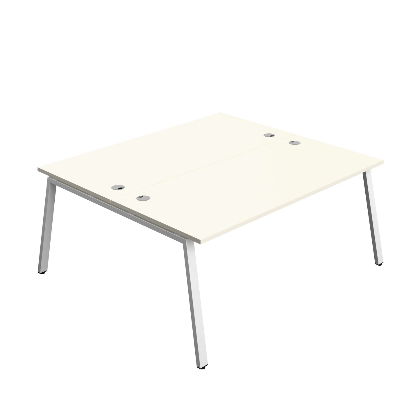 Synergy Bench with Cable Ports: 2 Person (FSC) : A-Frame Leg : 1800 | 800 | White/White