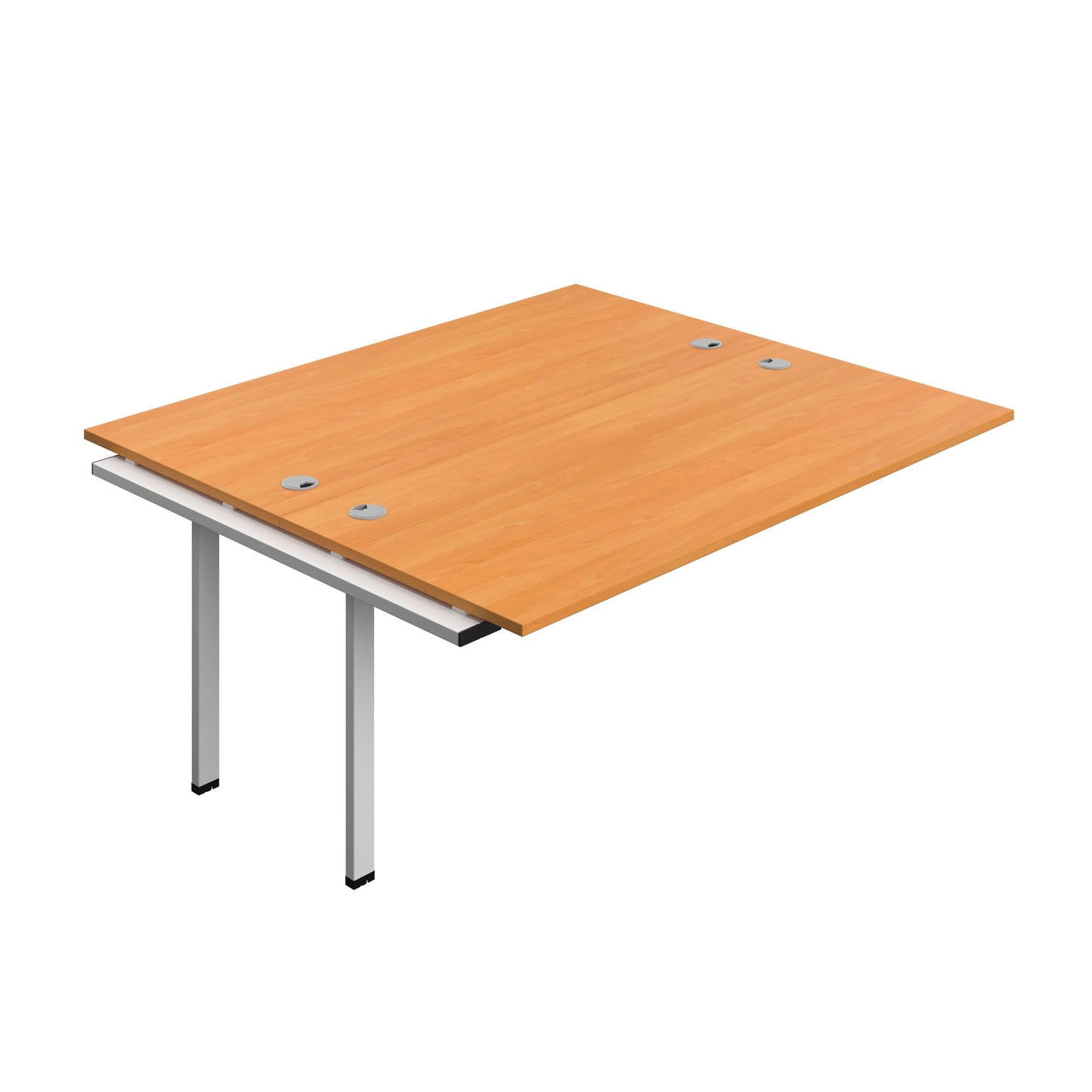 Synergy Bench Extension with Cable Ports: 2 Person (FSC) : 1800 | 800 | Beech/Silver