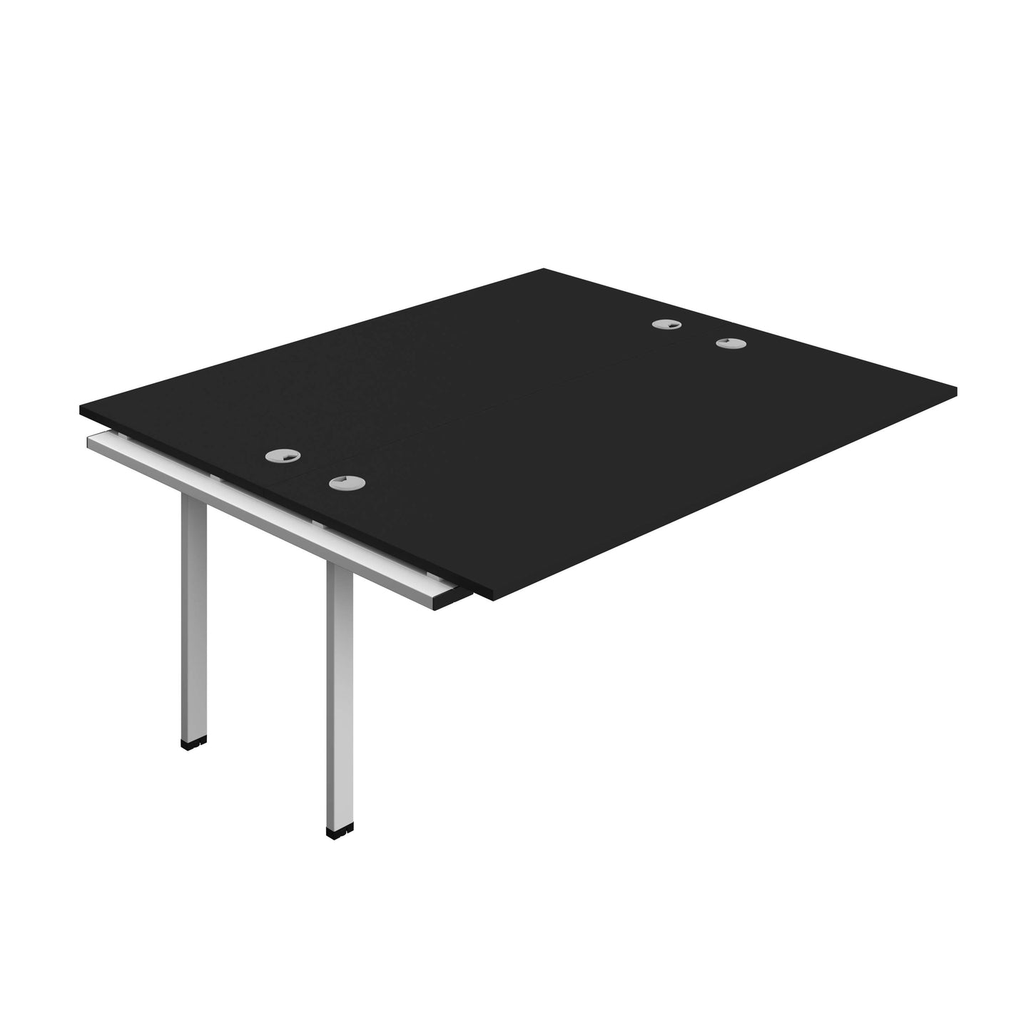 Synergy Bench Extension with Cable Ports: 2 Person (FSC) : 1800 | 800 | Black/Silver