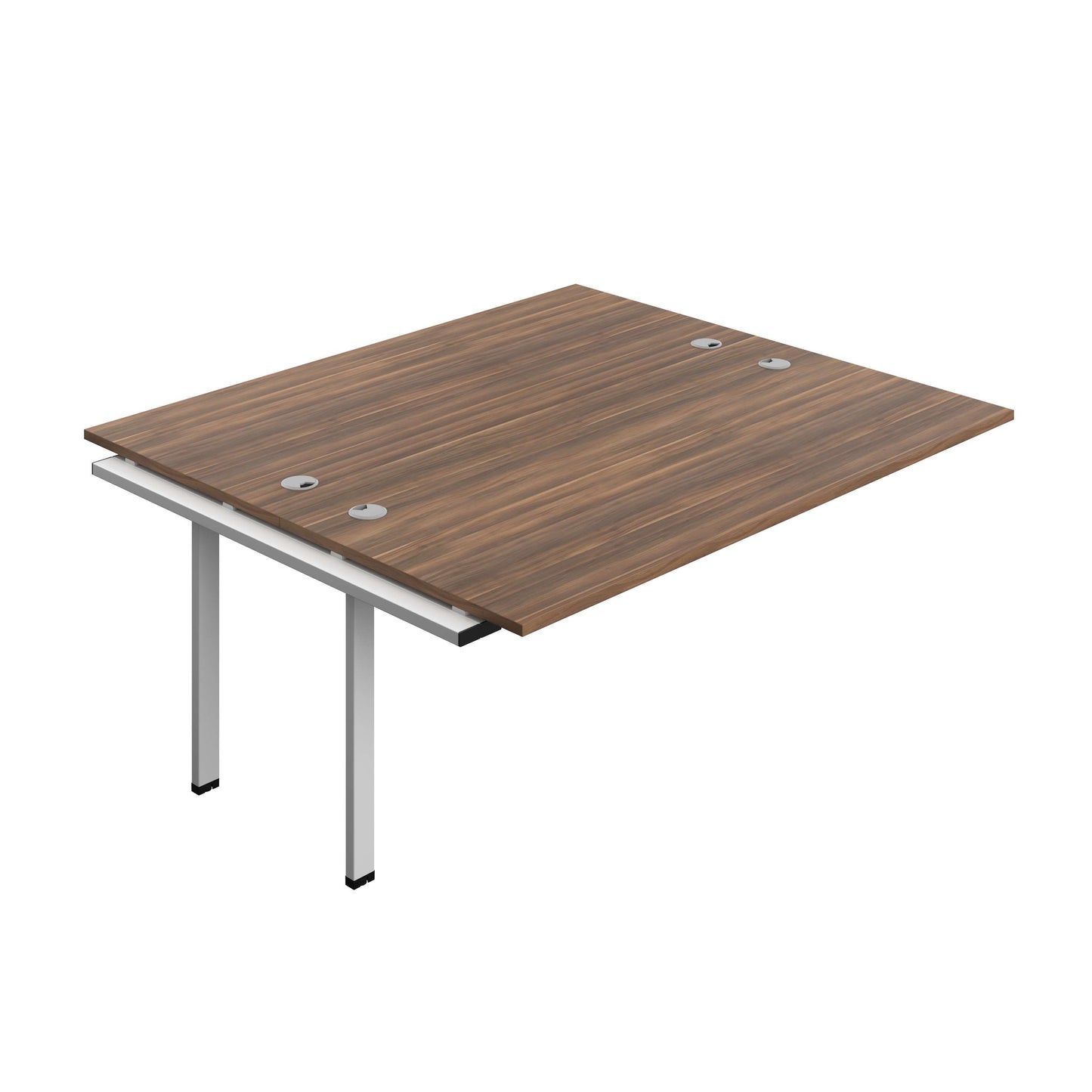 Synergy Bench Extension with Cable Ports: 2 Person (FSC) : 1800 | 800 | Dark Walnut/Silver