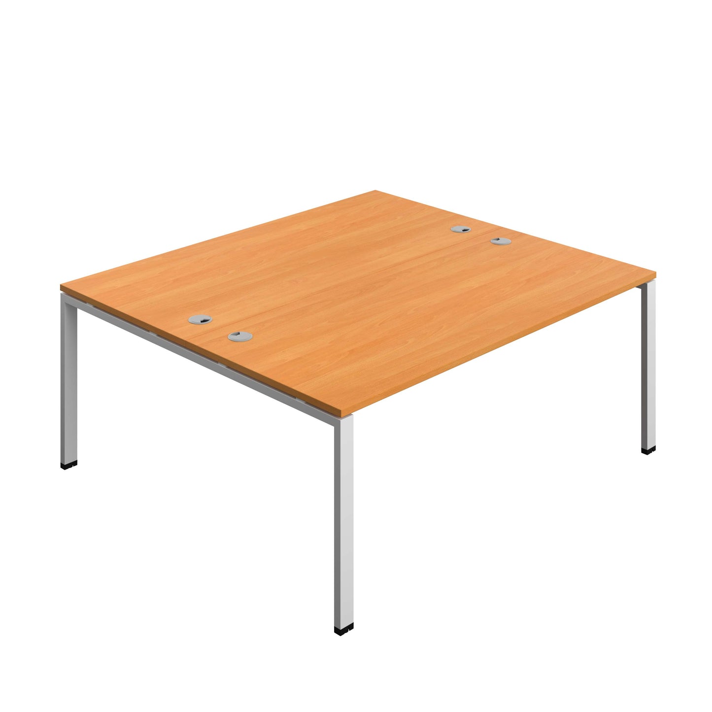 Synergy Bench with Cable Ports: 2 Person (FSC) : Goal Post Leg : 1800 | 800 | Beech/Silver
