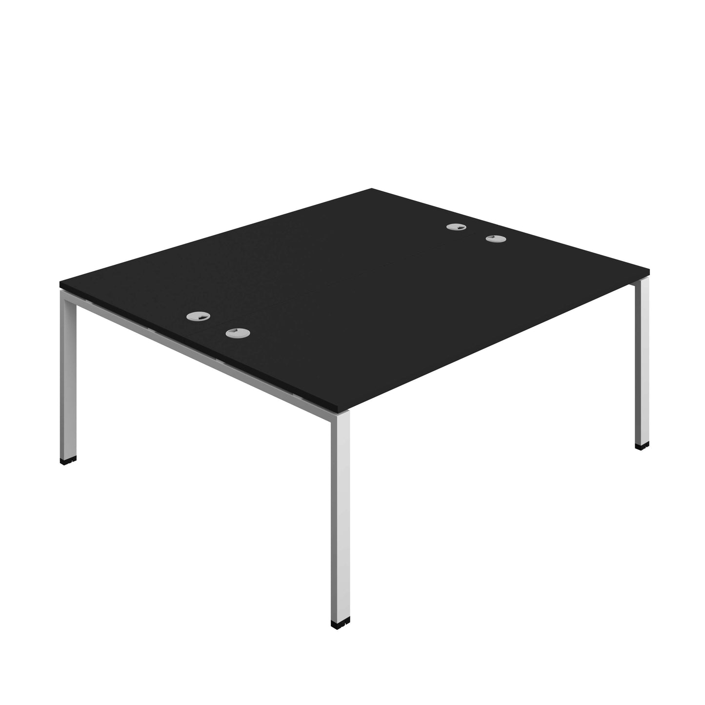Synergy Bench with Cable Ports: 2 Person (FSC) : Goal Post Leg : 1800 | 800 | Black/Silver