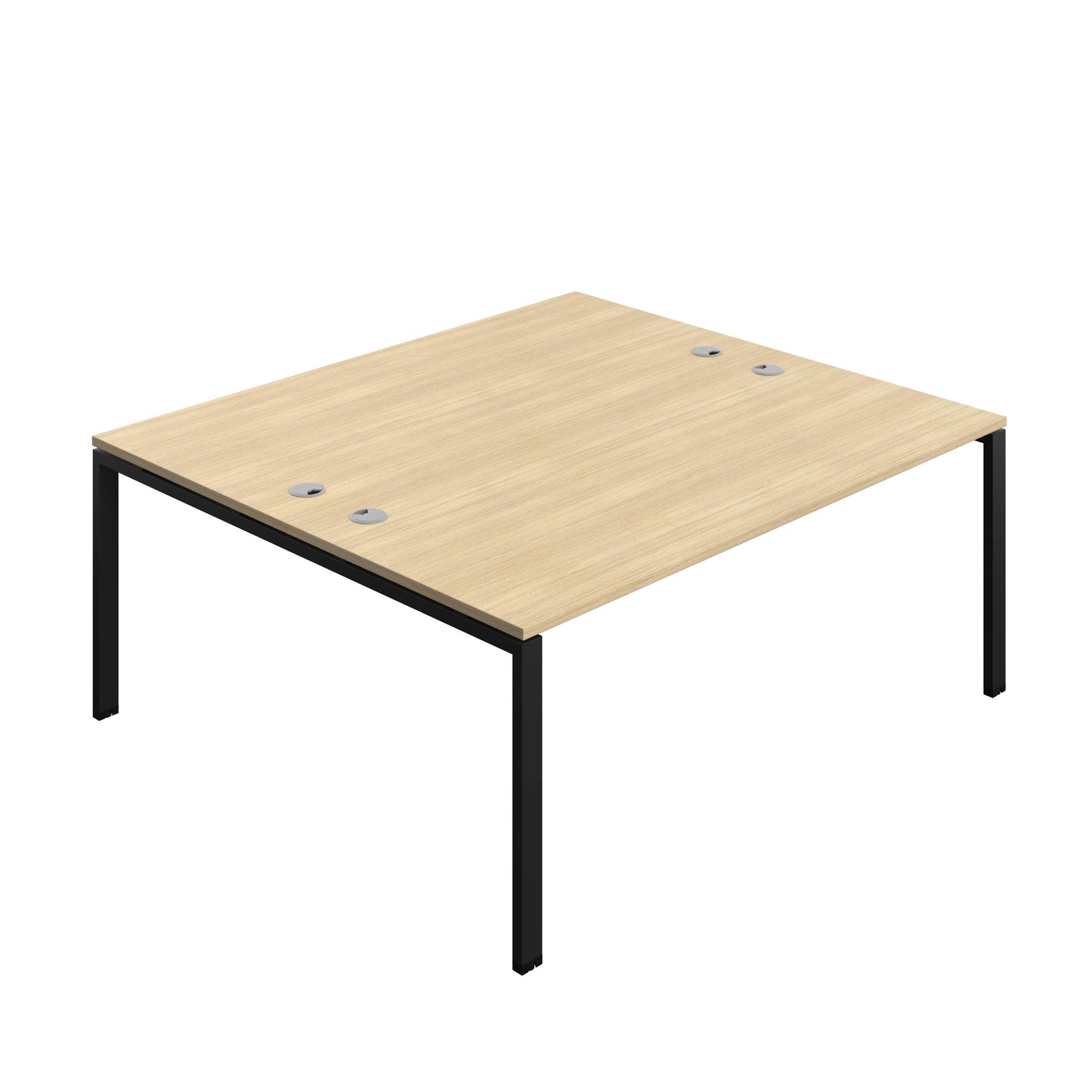 Synergy Bench with Cable Ports: 2 Person (FSC) : Goal Post Leg : 1800 | 800 | Nova Oak/Black