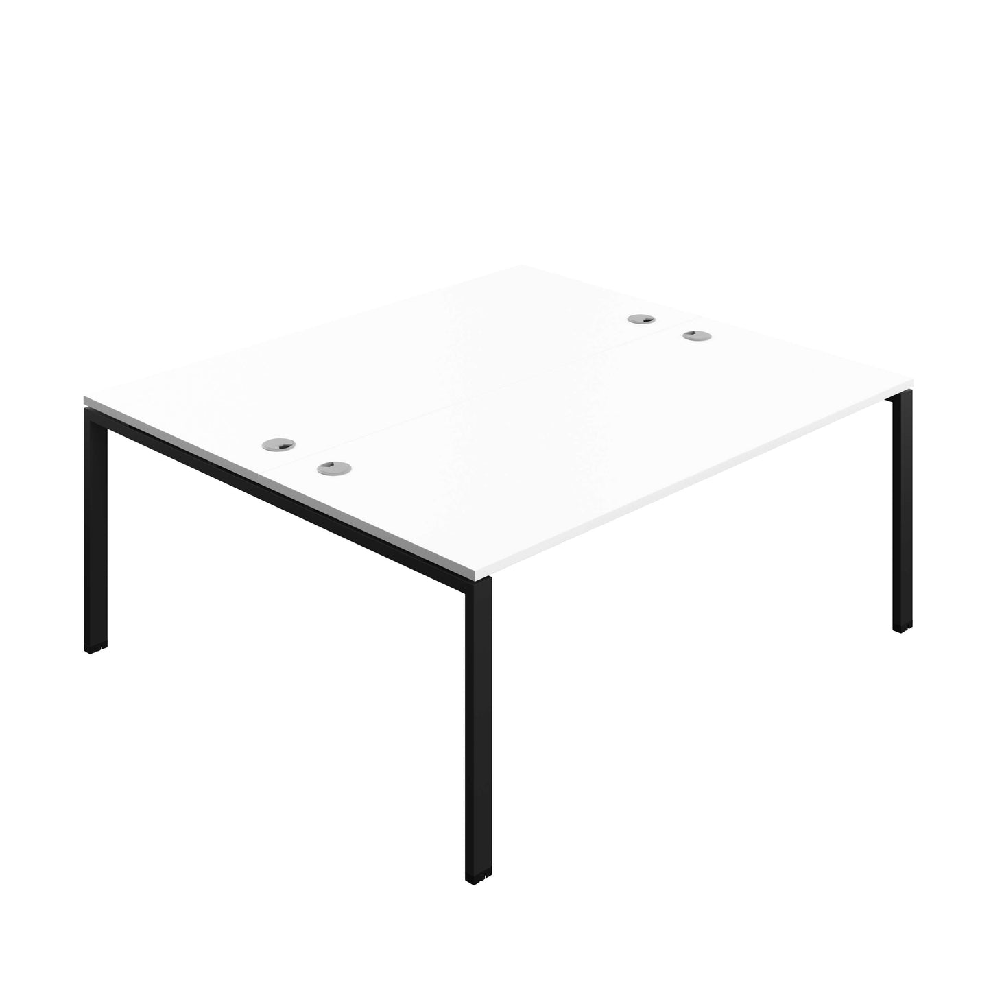 Synergy Bench with Cable Ports: 2 Person (FSC) : Goal Post Leg : 1800 | 800 | White/Black