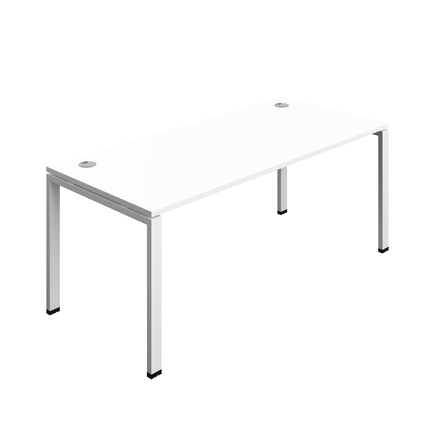 Synergy Bench with Cable Ports: 1 Person (FSC) : Goal Post Leg : 1800 | 800 | White/White