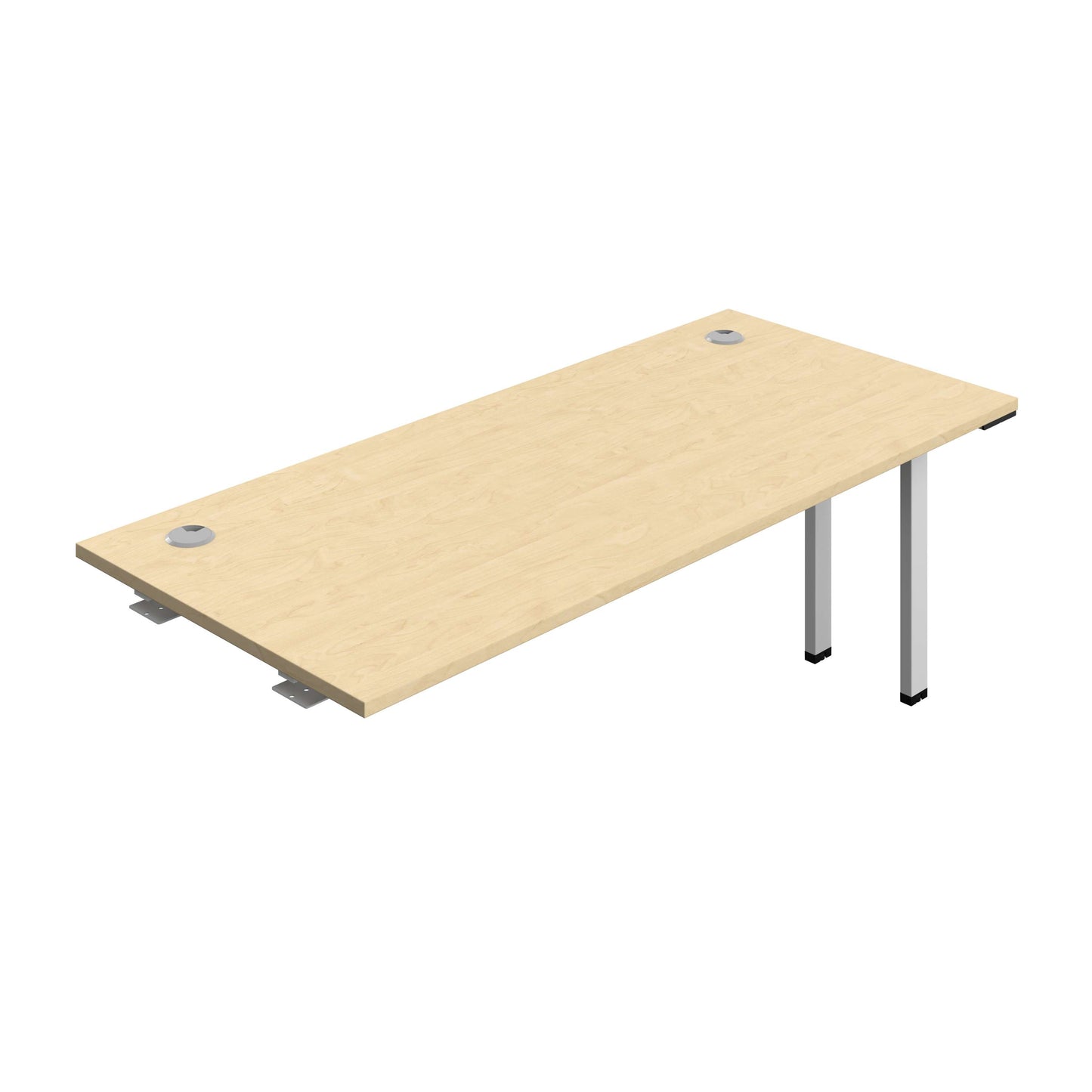 Synergy Bench Extension with Cable Ports: 1 Person (FSC) : 1800 | 800 | Maple/Silver