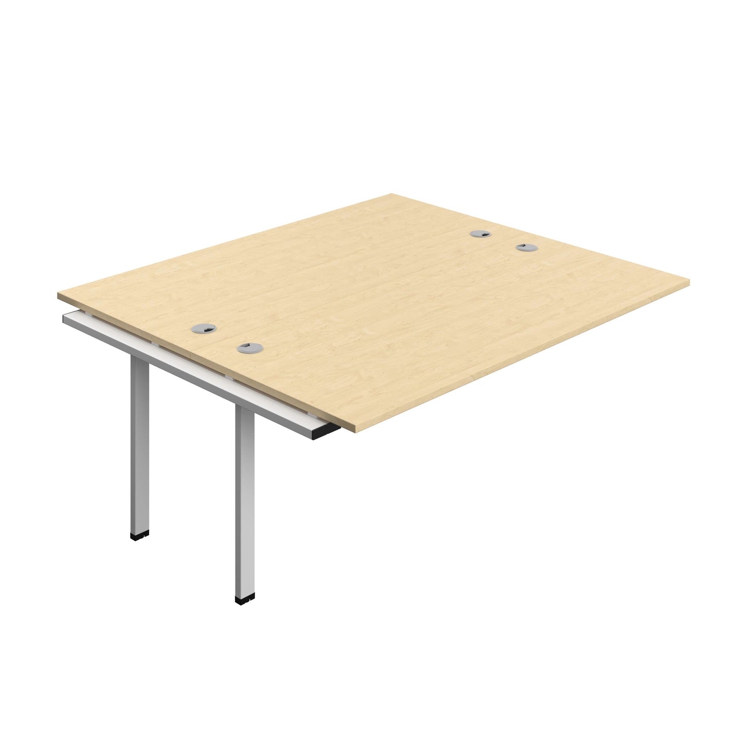 Synergy Bench Extension with Cable Ports: 2 Person (FSC) : 1800 | 800 | Maple/Silver