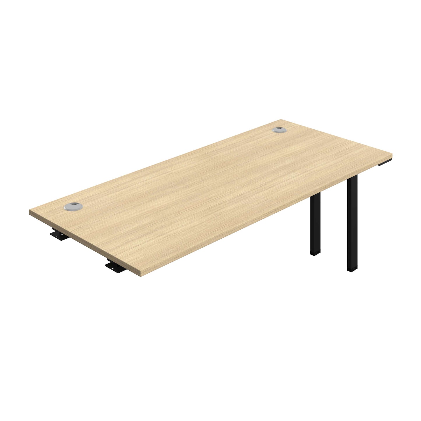 Synergy Bench Extension with Cable Ports: 1 Person (FSC) : 1800 | 800 | Nova Oak/Black