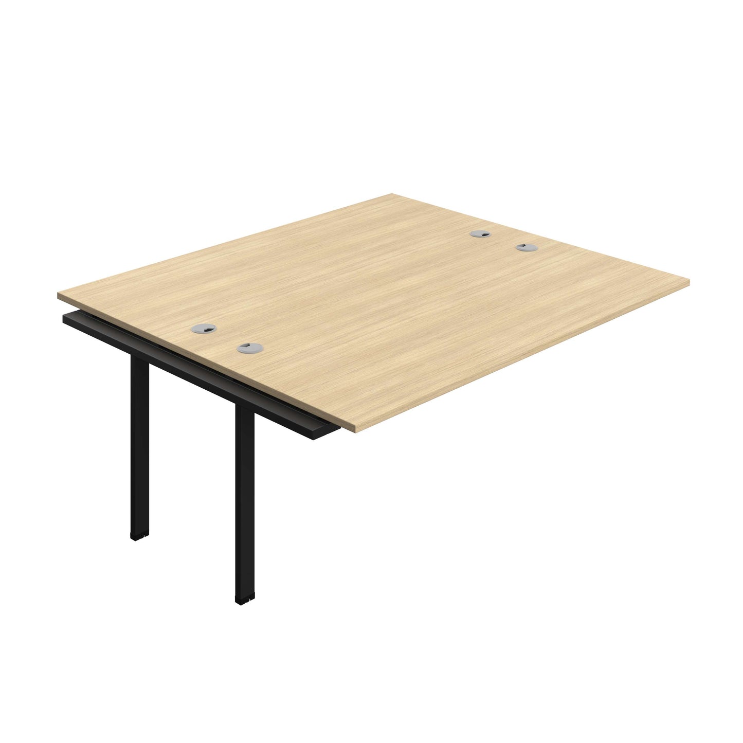 Synergy Bench Extension with Cable Ports: 2 Person (FSC) : 1800 | 800 | Nova Oak/Black