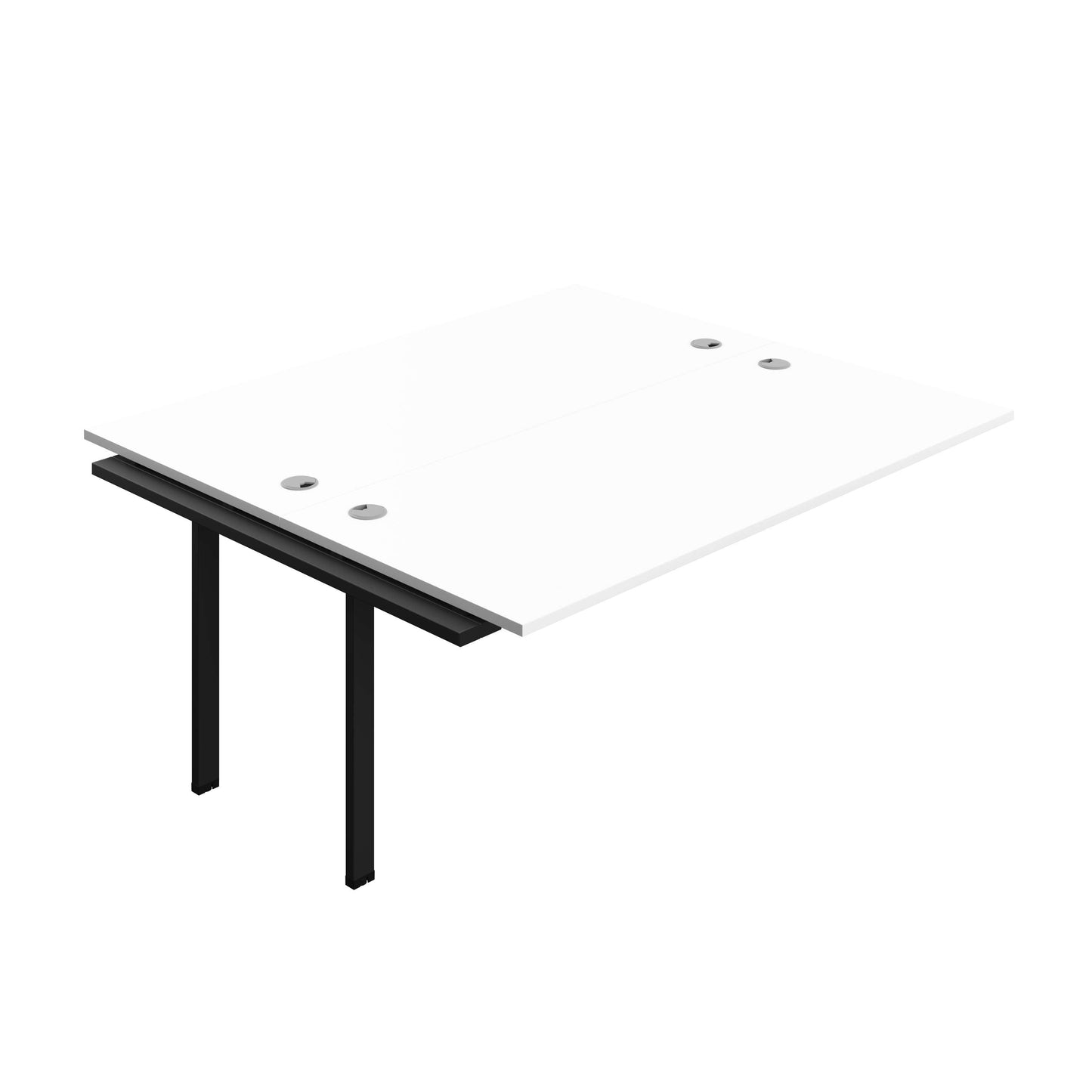 Synergy Bench Extension with Cable Ports: 2 Person (FSC) : 1800 | 800 | White/Black