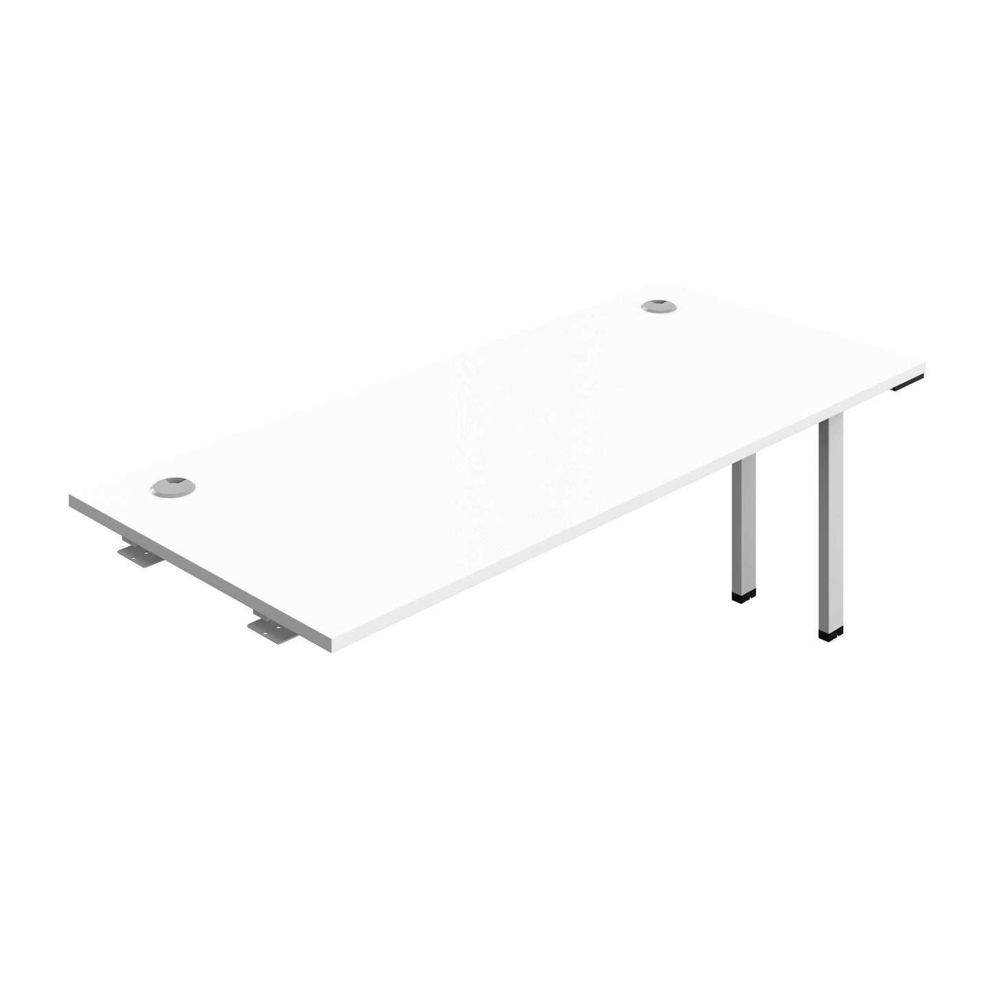 Synergy Bench Extension with Cable Ports: 1 Person (FSC) : 1800 | 800 | White/Silver