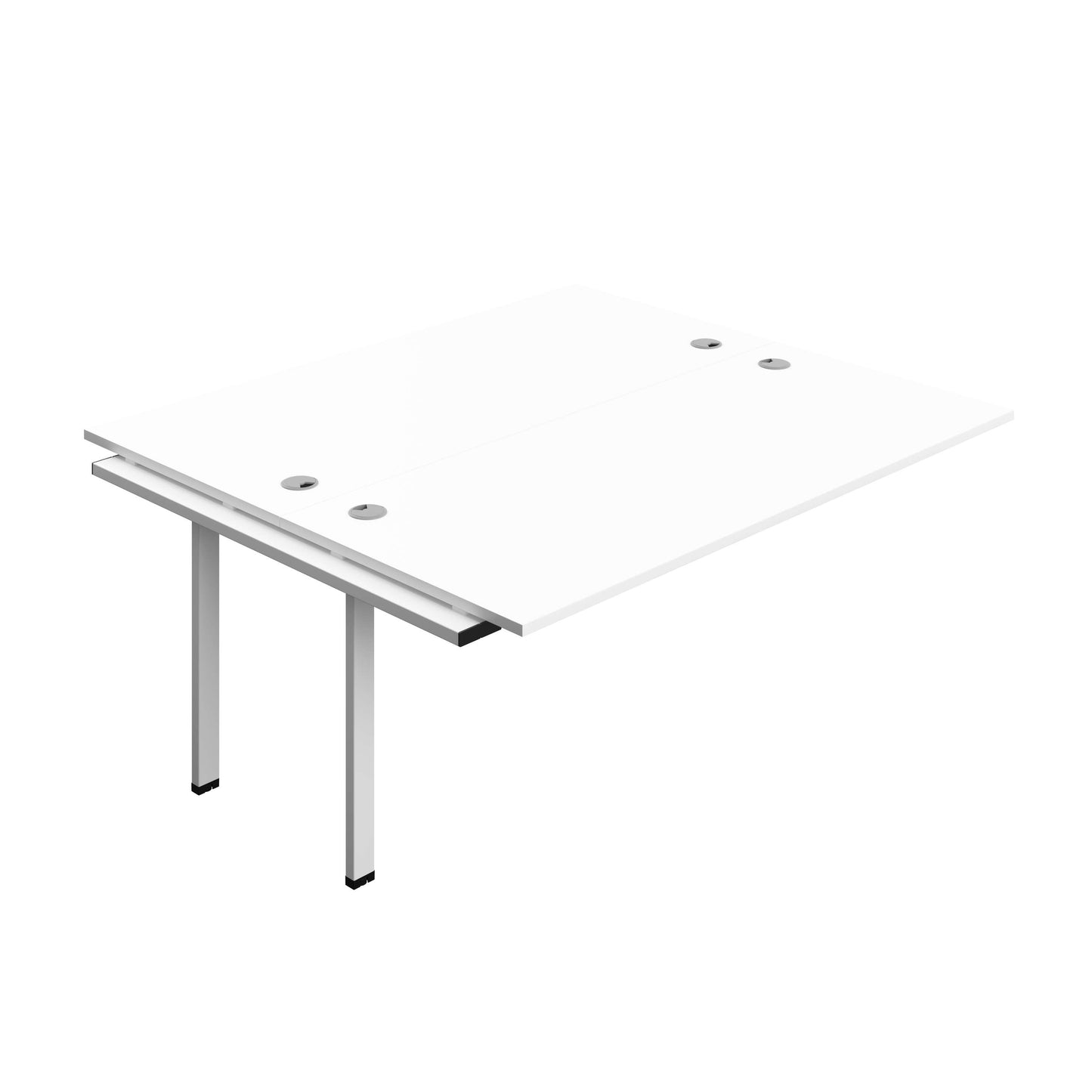 Synergy Bench Extension with Cable Ports: 2 Person (FSC) : 1800 | 800 | White/White