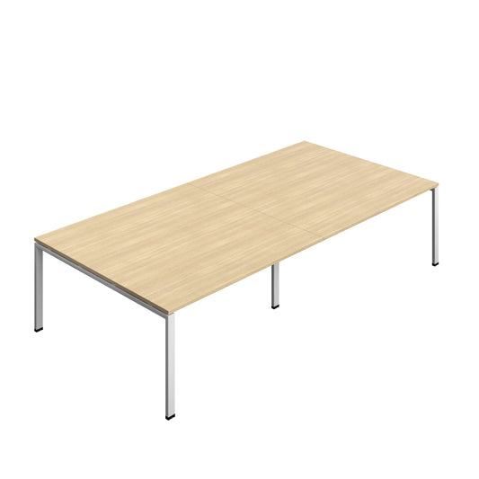 Synergy Meeting Table (FSC) : Goal Post Leg : 3200 | 1600 | Nova Oak/Silver
