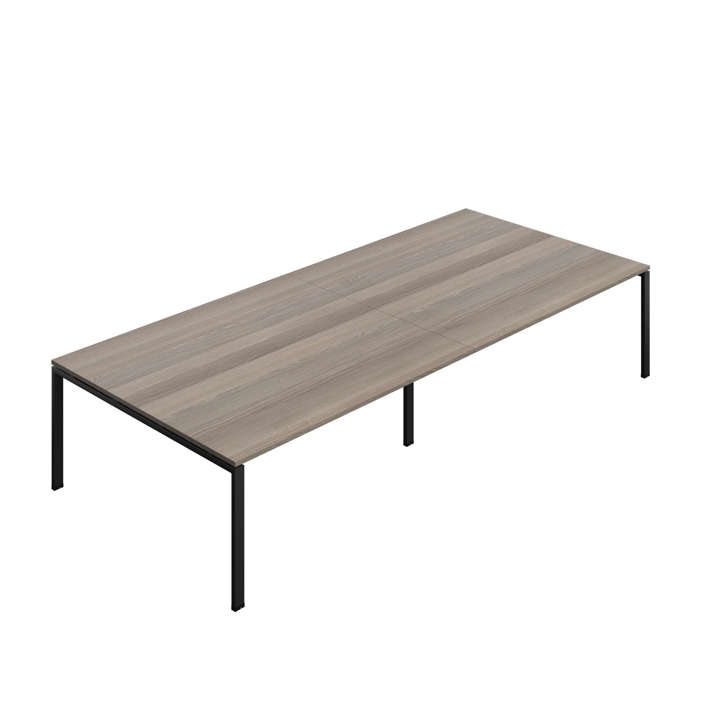 Synergy Meeting Table (FSC) : Goal Post Leg : 3600 | 1600 | Grey Oak/Black