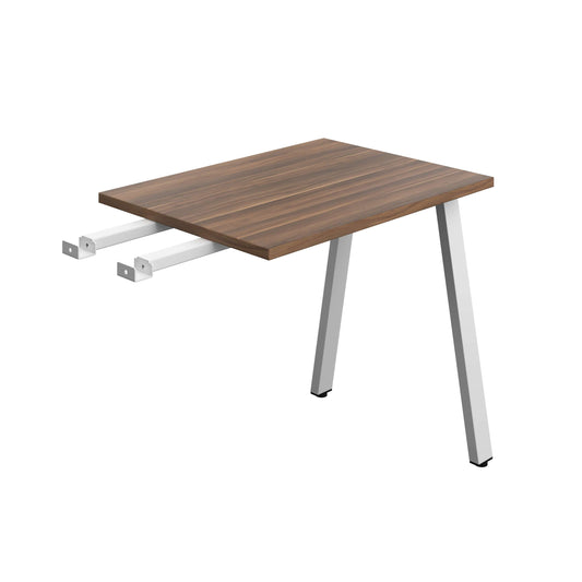 Synergy Bench with Return : A-Frame Leg | 800 X 600 | Dark Walnut/Silver