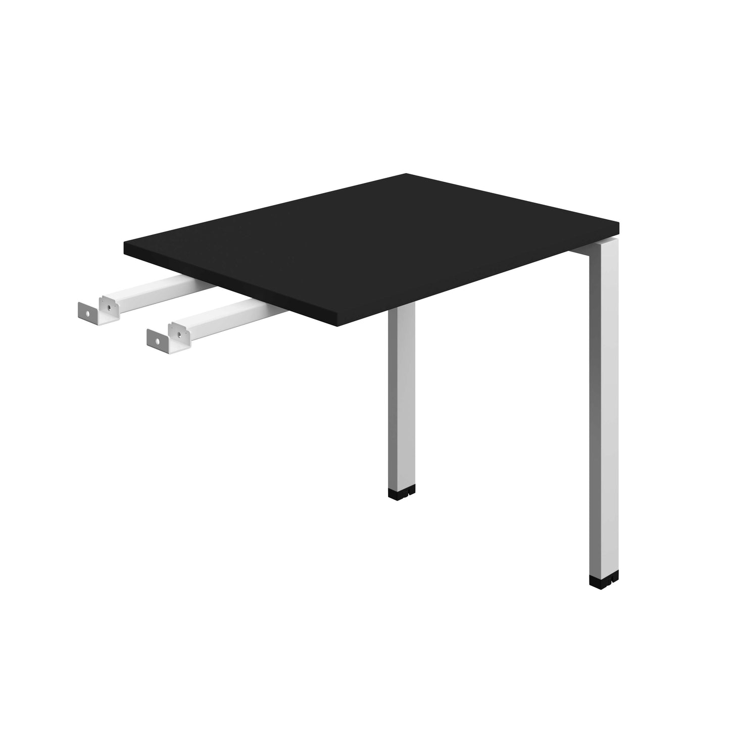 Synergy Bench with Return : Goal Post Leg | 800 X 600 | Black/Silver