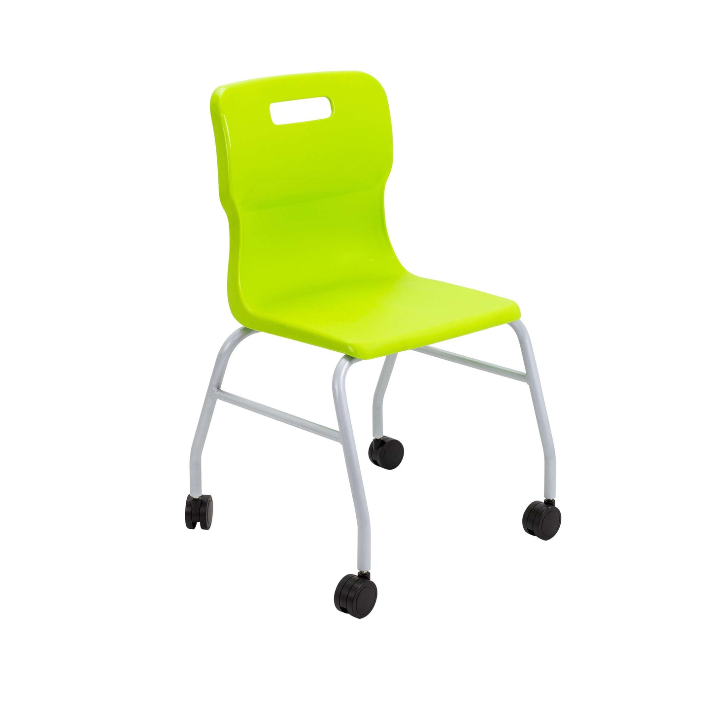 Titan Move 4 Leg Chair with Castors | Lime