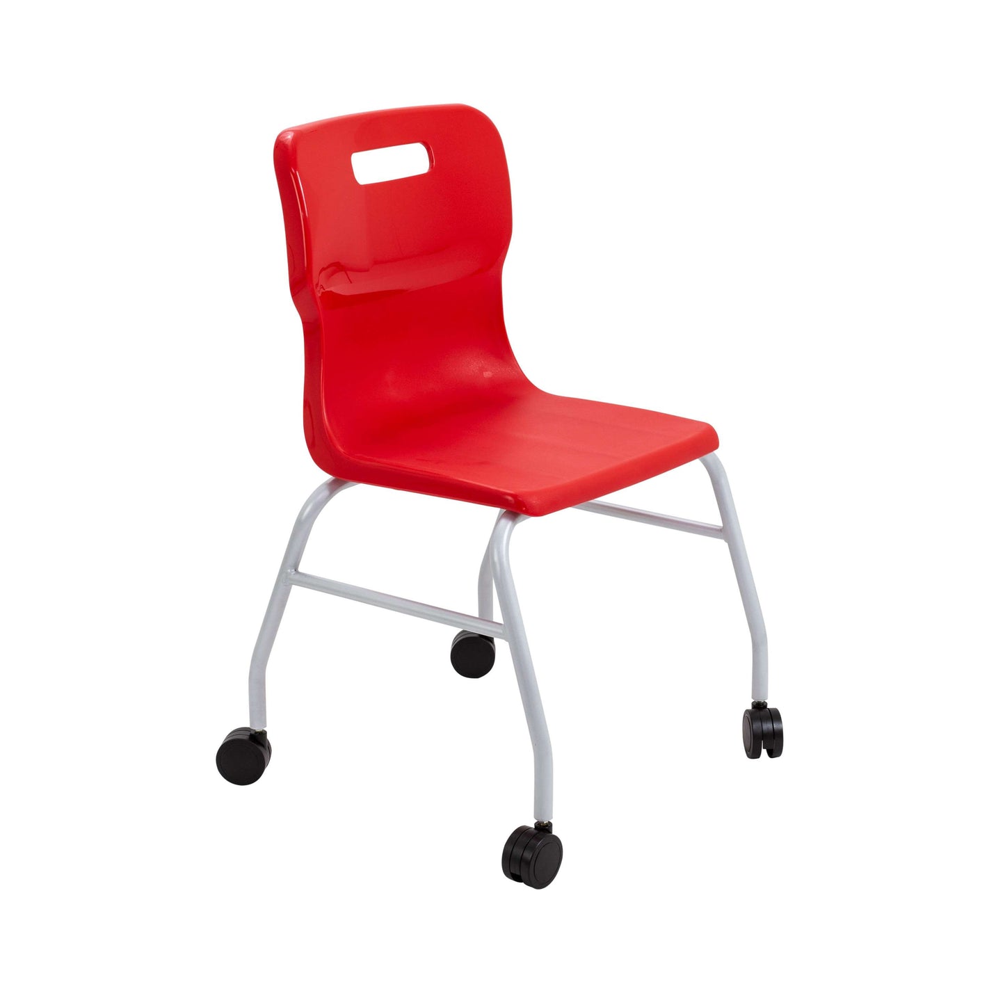 Titan Move 4 Leg Chair with Castors | Red