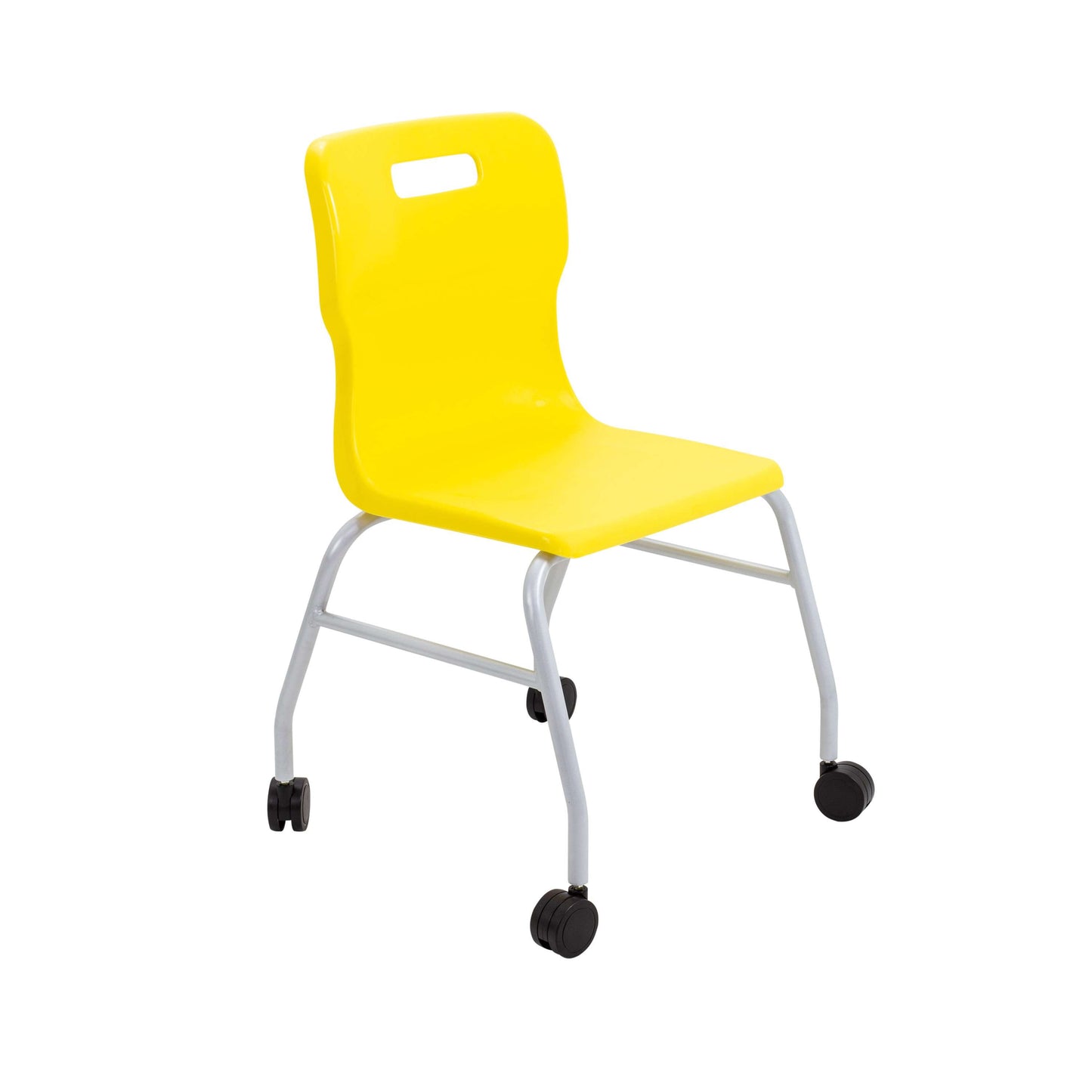 Titan Move 4 Leg Chair with Castors | Yellow