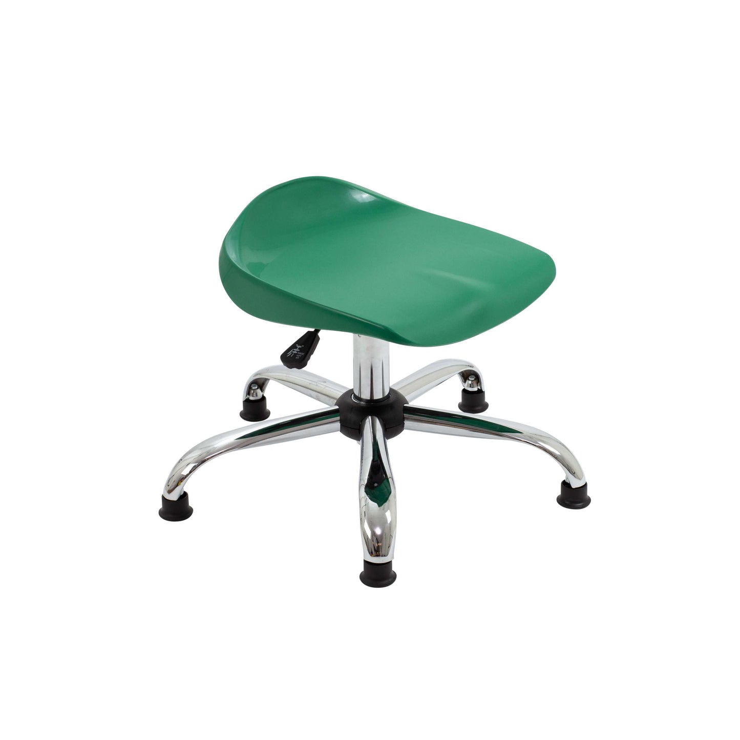 Titan Swivel Junior Stool with Chrome Base and Glides | Size 5-6 | Green/Chrome