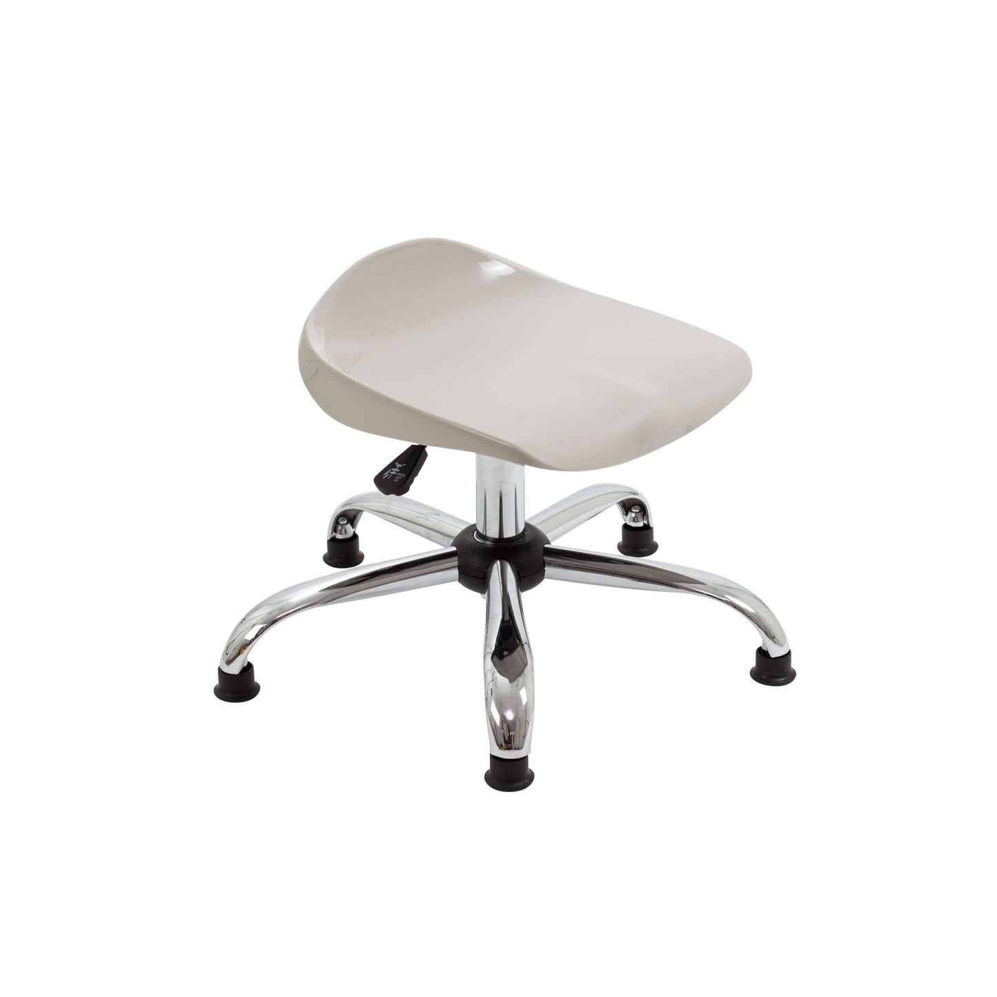 Titan Swivel Junior Stool with Chrome Base and Glides | Size 5-6 | Grey/Chrome