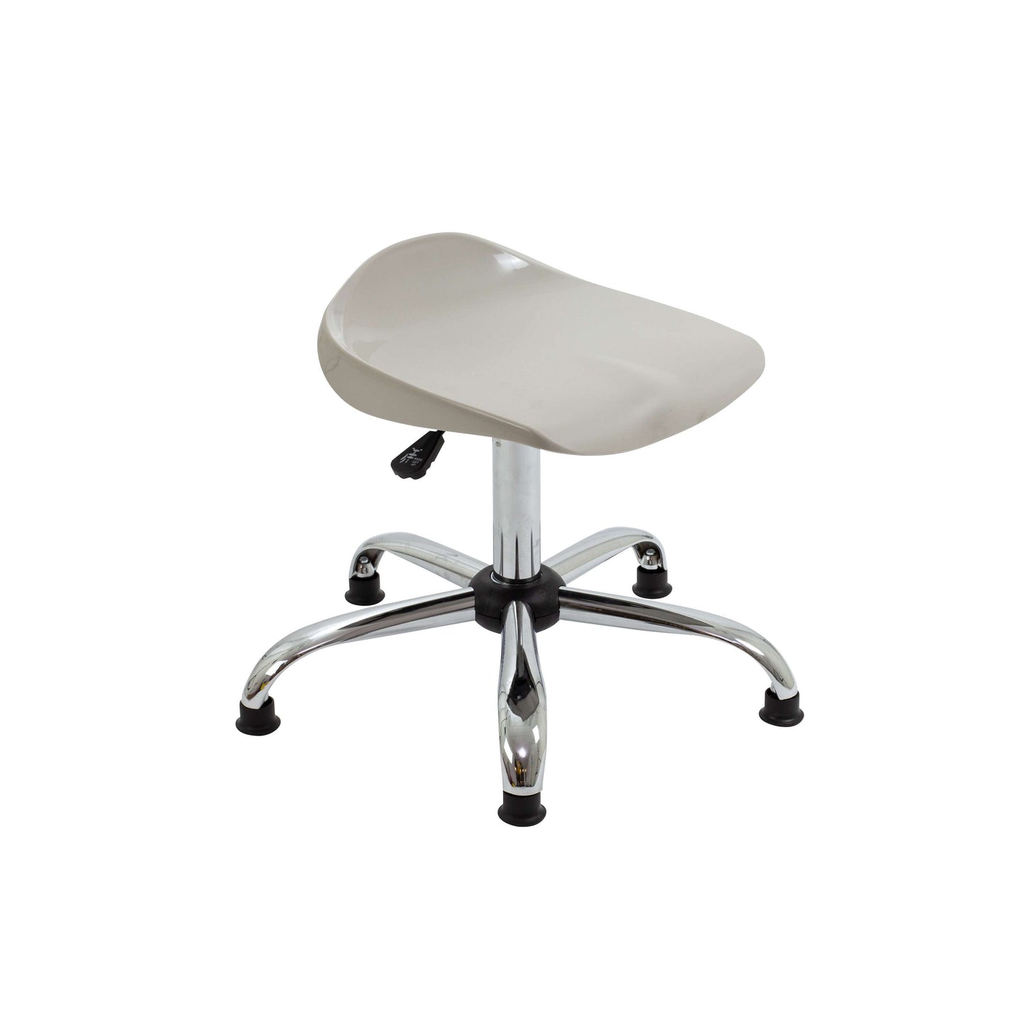 Titan Swivel Senior Stool with Chrome Base and Glides | Size 5-6 | Grey/Chrome