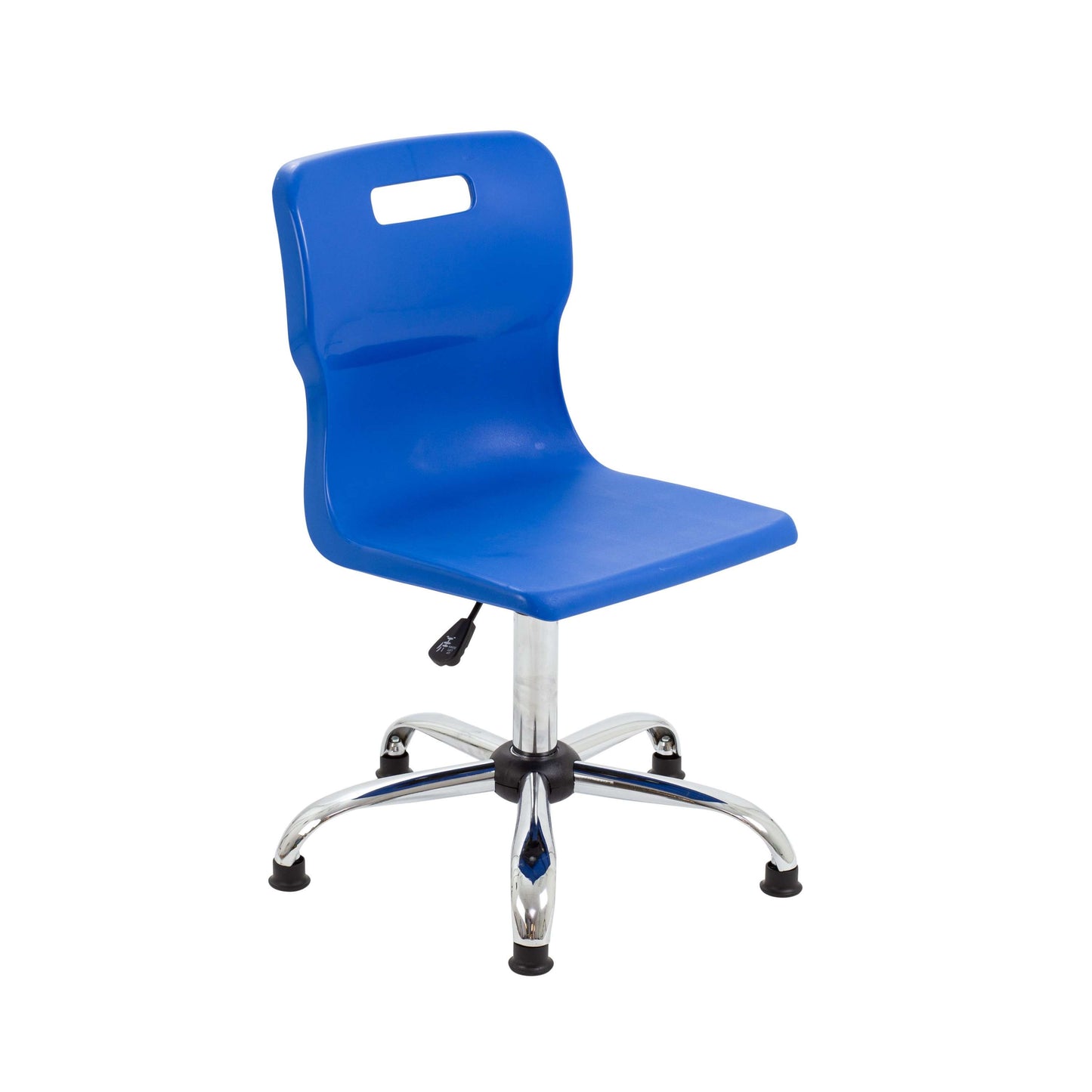 Titan Swivel Senior Chair with Chrome Base and Glides | Size 5-6 | Blue/Chrome