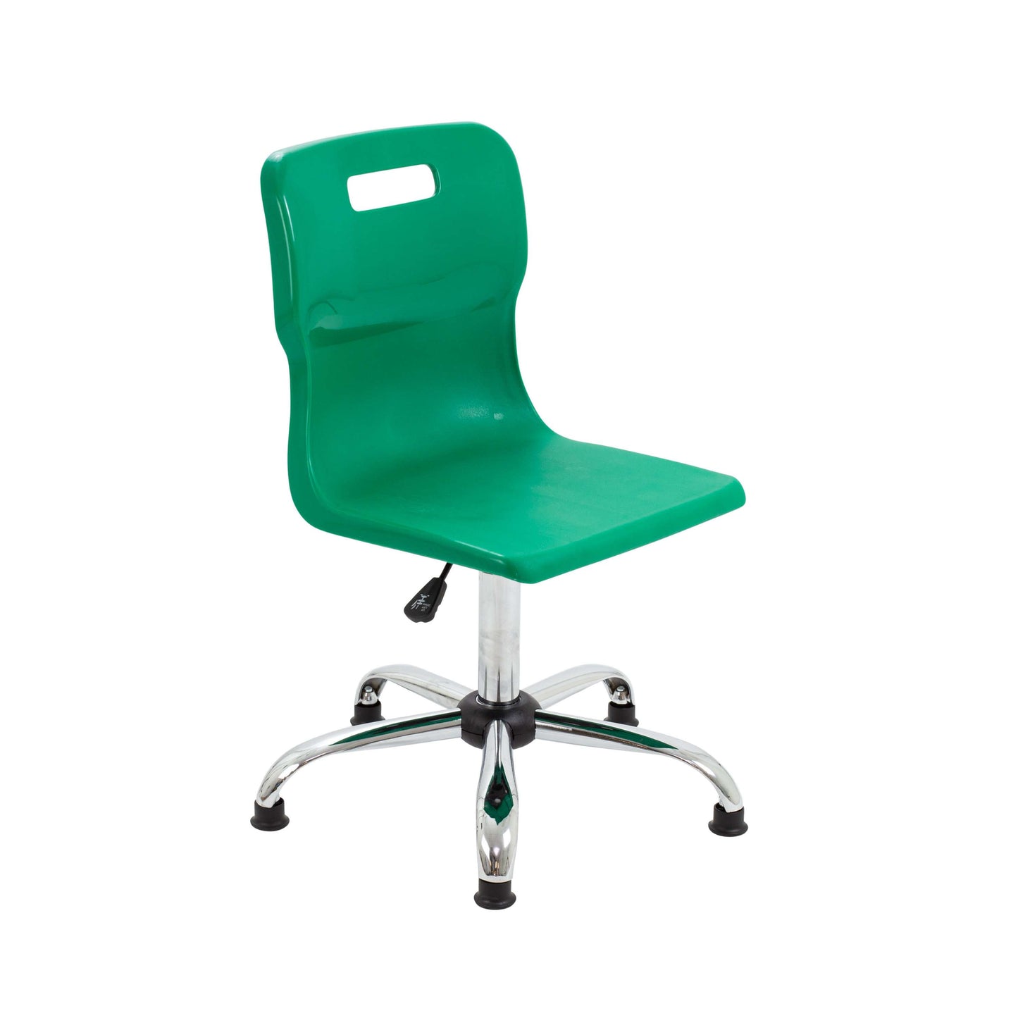 Titan Swivel Senior Chair with Chrome Base and Glides | Size 5-6 | Green/Chrome
