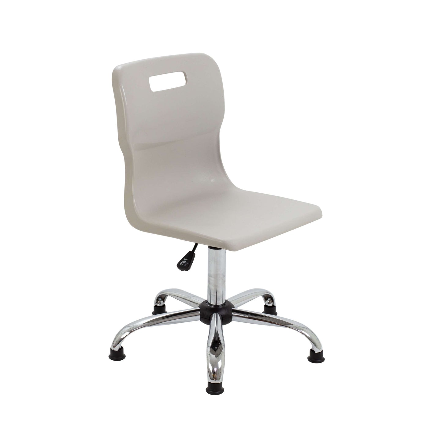 Titan Swivel Senior Chair with Chrome Base and Glides | Size 5-6 | Grey/Chrome