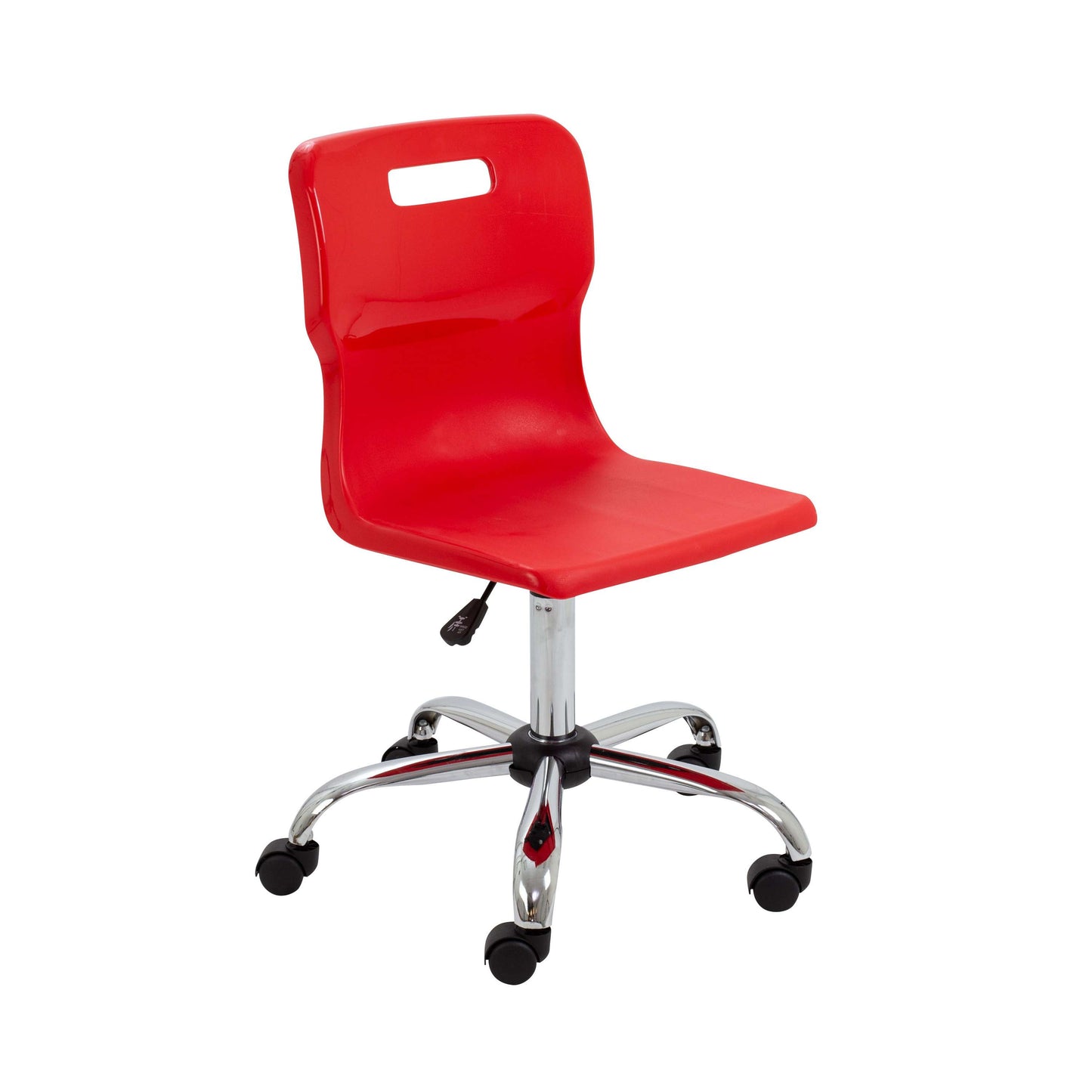Titan Swivel Senior Chair with Chrome Base and Castors | Size 5-6 | Red/Chrome