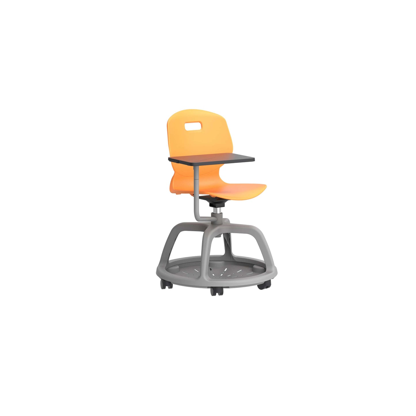 Titan Arc Community Swivel Chair with Arm Tablet | Marigold