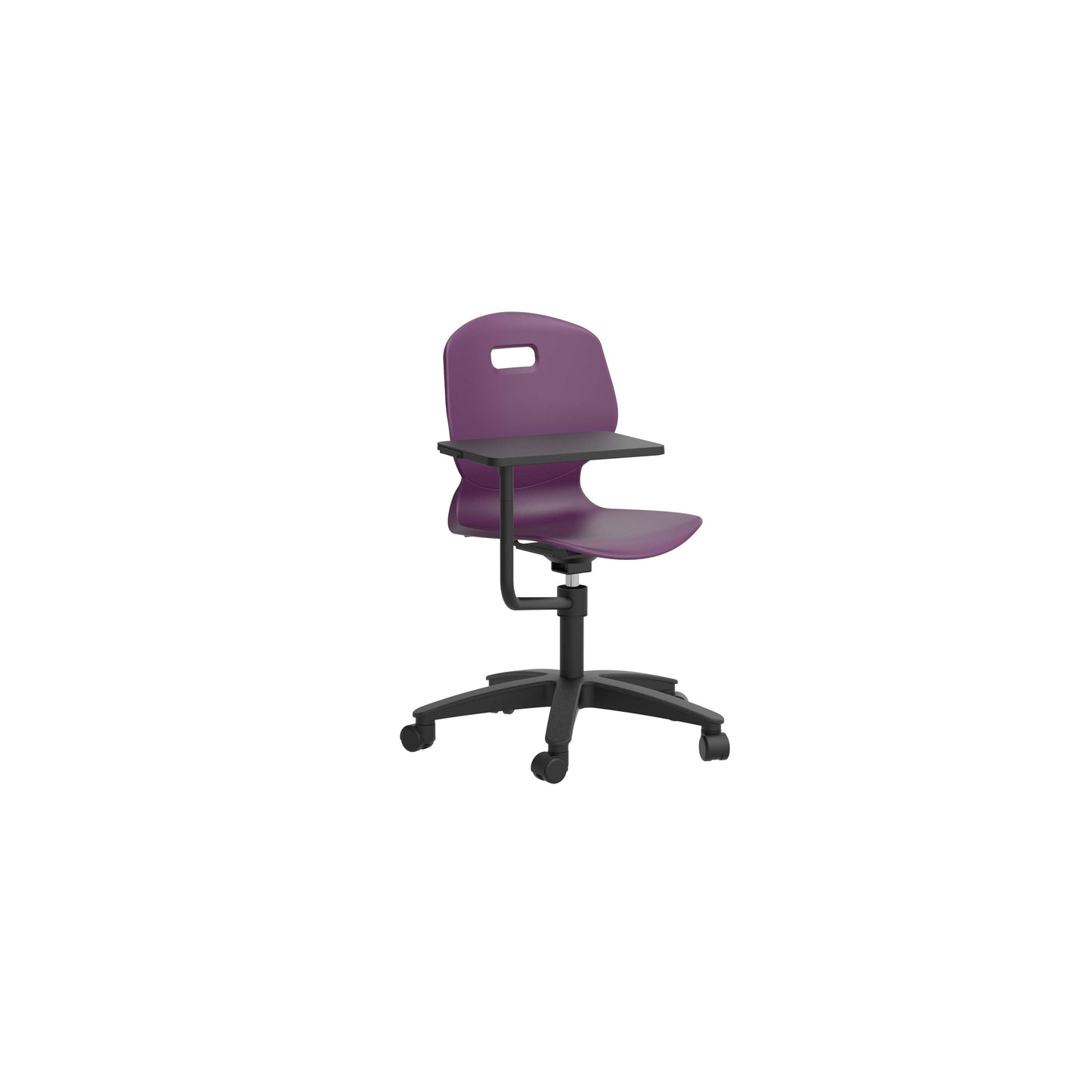 Titan Arc Swivel Chair with Arm Tablet | Grape