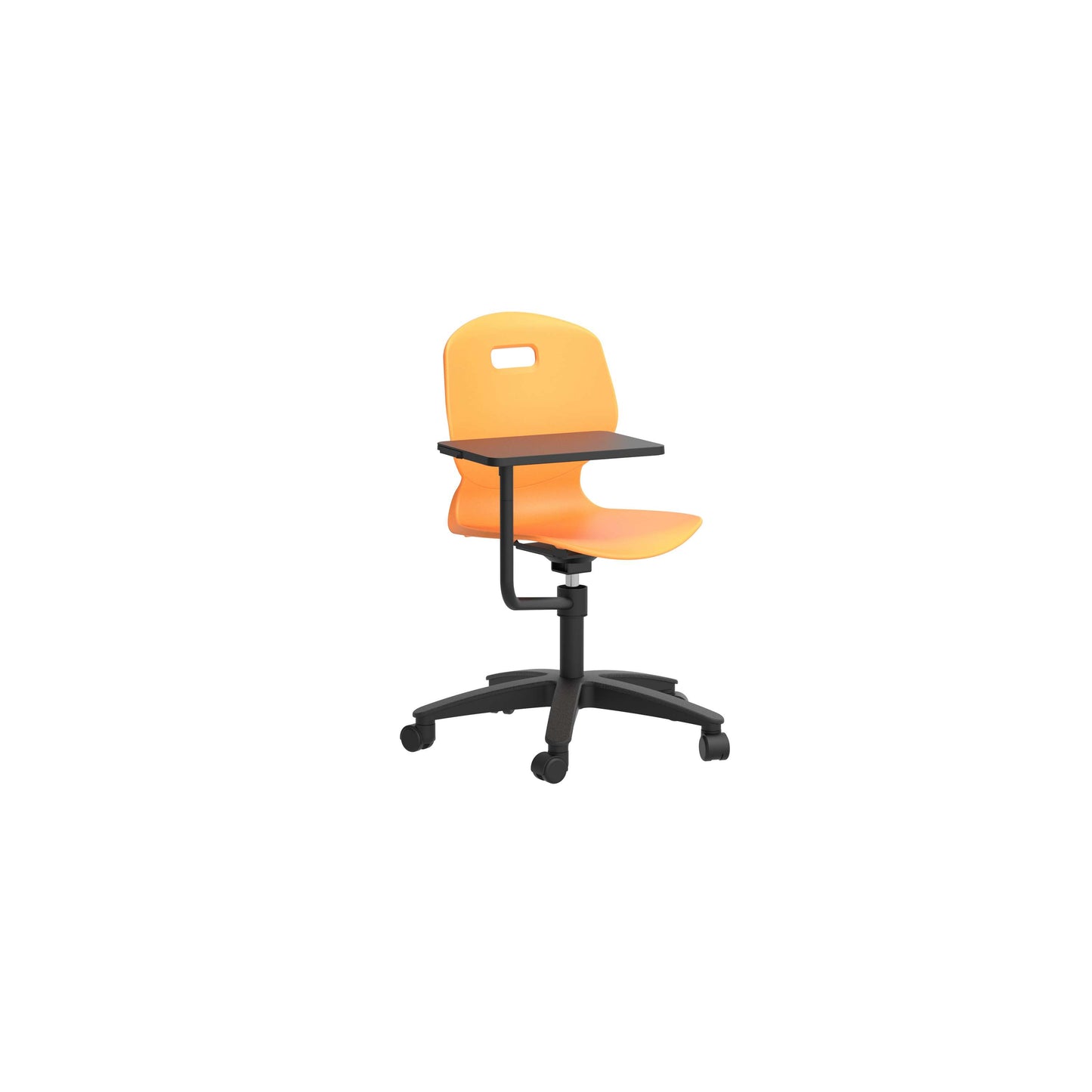 Titan Arc Swivel Chair with Arm Tablet | Marigold