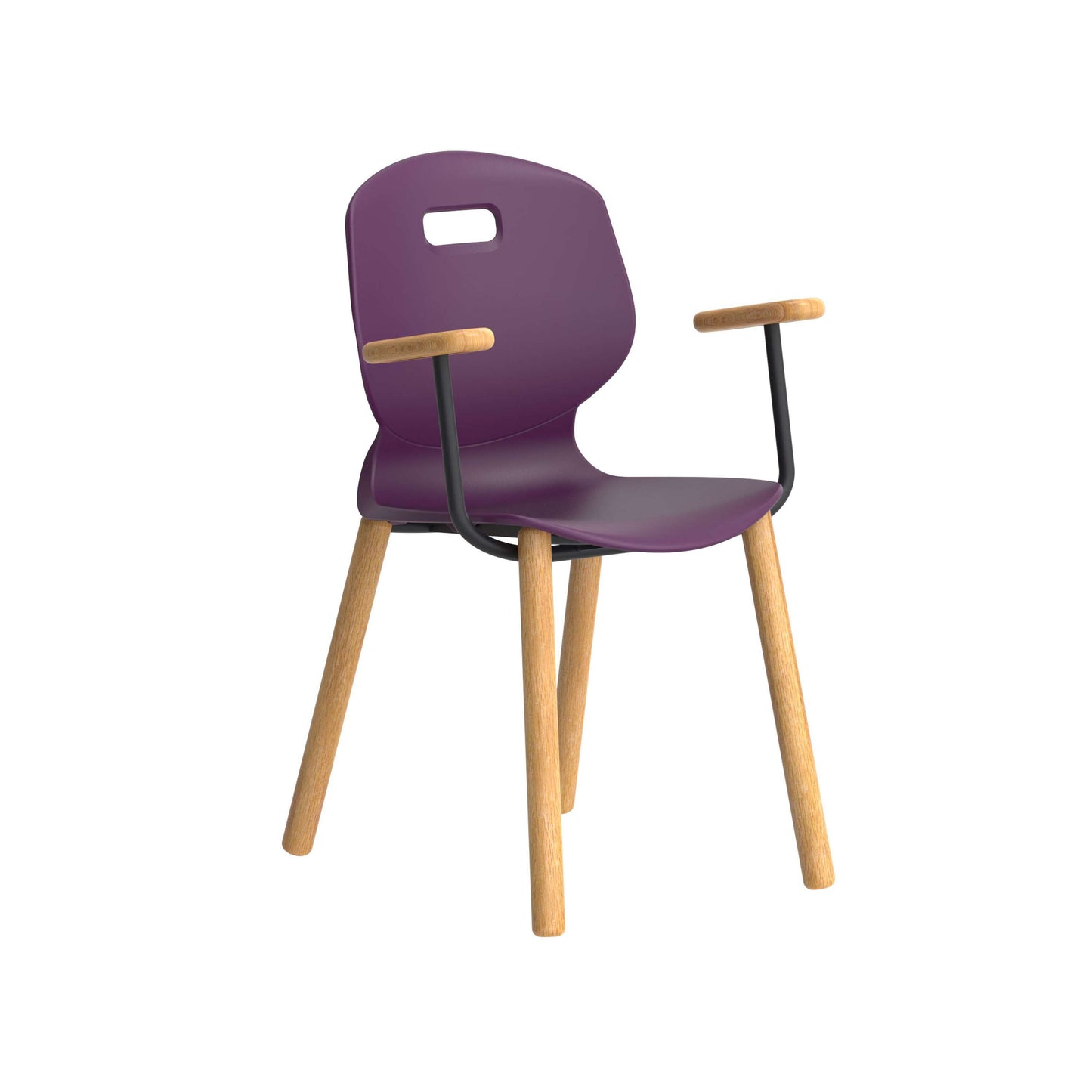 Titan Arc Wooden Four Leg Frame with Arms | Size 6 | Grape