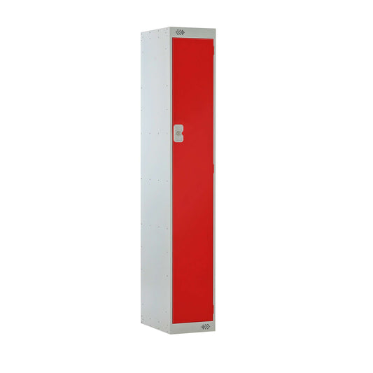 Locker | 1 Door | 300mm Deep | Red/Grey