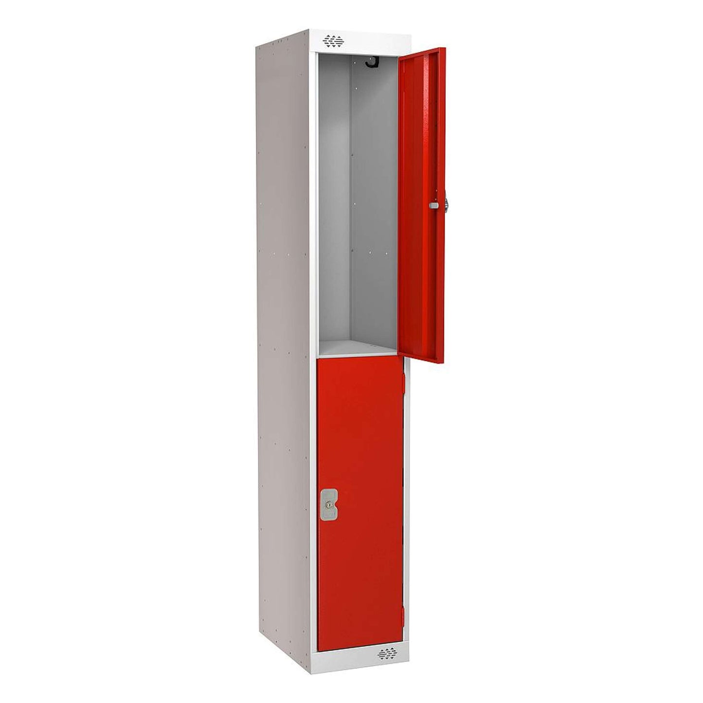 Locker | 2 Door | 450mm Deep | Red/Grey