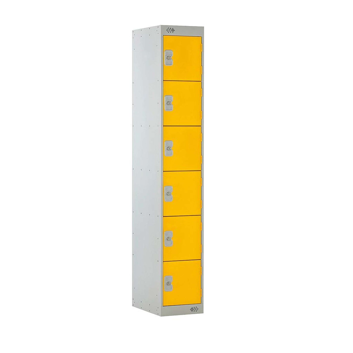 Locker | 6 Door | 450mm Deep | Yellow/Grey