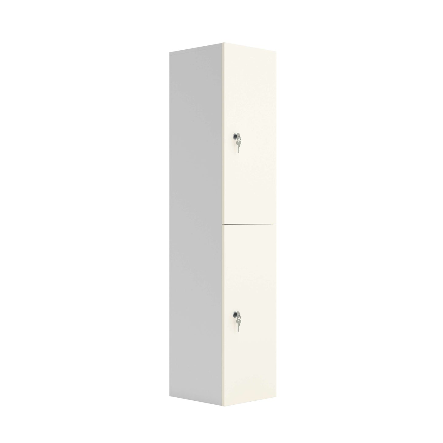 Wooden Locker (FSC) | 2 Doors | White