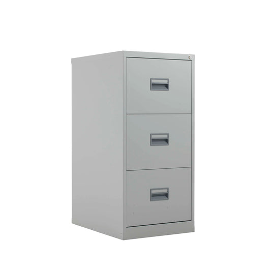 TC Steel 3 Drawer Filing Cabinet | Grey