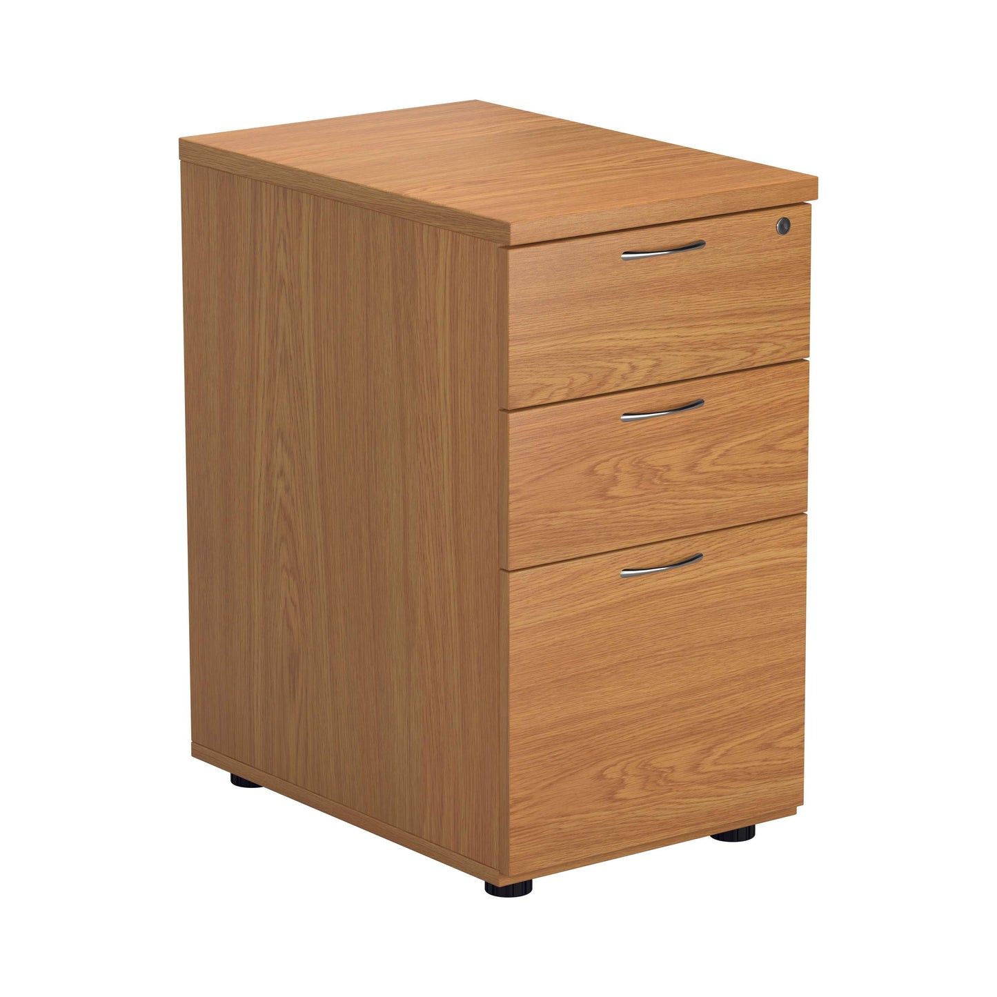 Essentials Desk High 3 Drawer Pedestal (FSC) | 800 Deep | Nova Oak